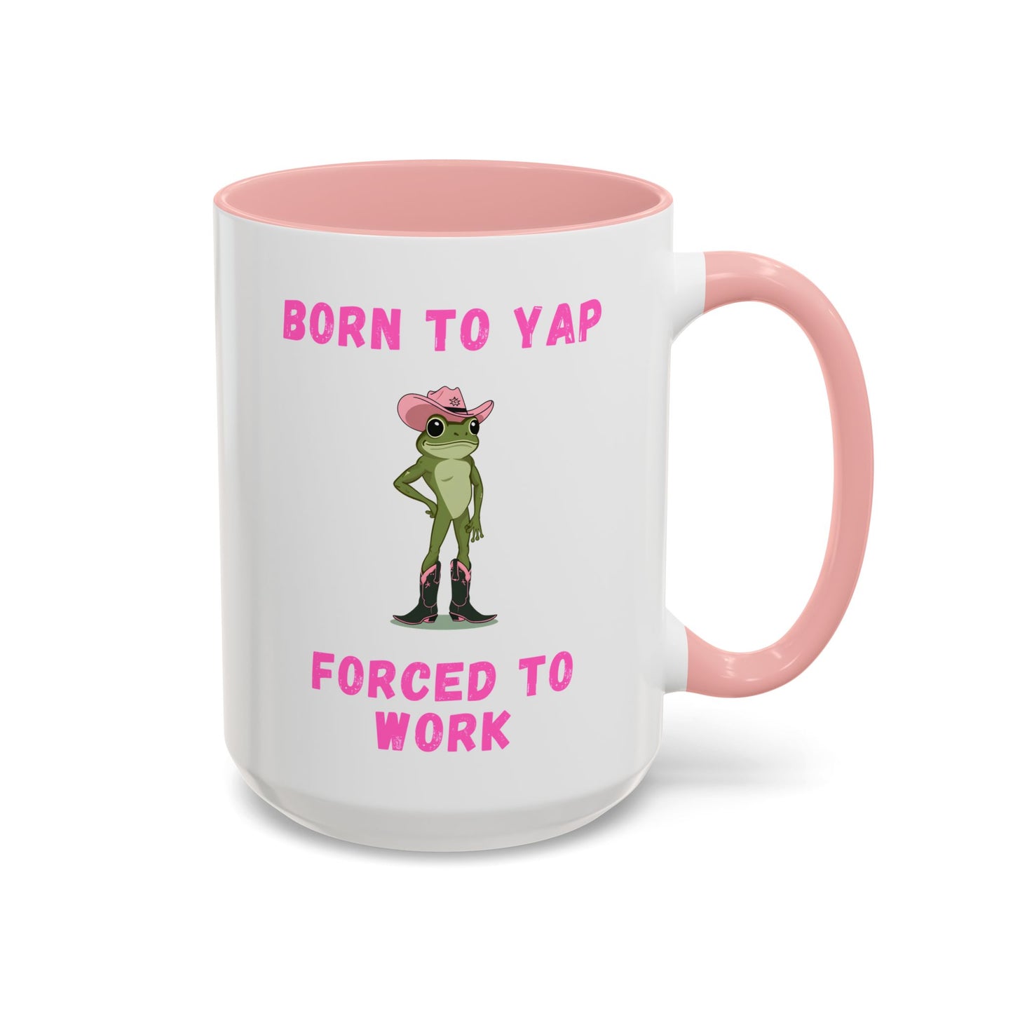 Born To Yap Forced To Work Mug | Funny Frog Coffee Cup | Custom Made Gift for Coworkers & Friends