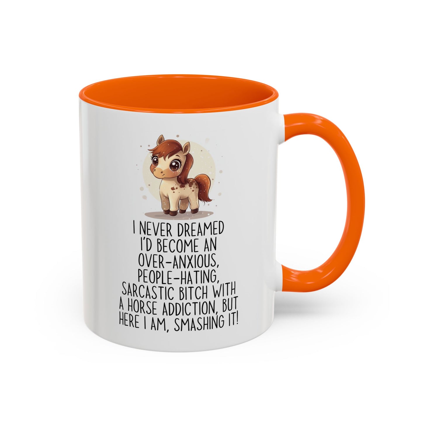 Funny Horse Girl Mug | Over-Anxious Sarcastic Horse Lover Cup | Custom Made Equestrian Gift