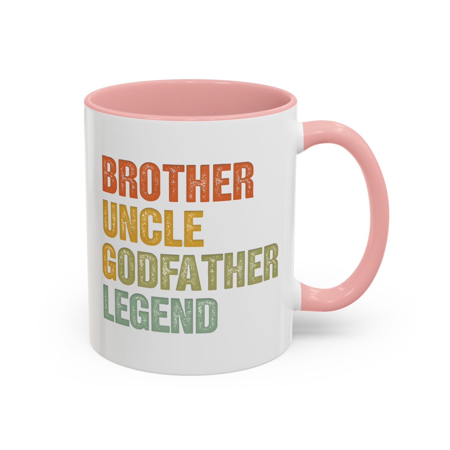 Brother Uncle Godfather Legend Mug – Retro Style Custom Made Coffee Cup for Men – Gift for Brother, Uncle, or Godfather