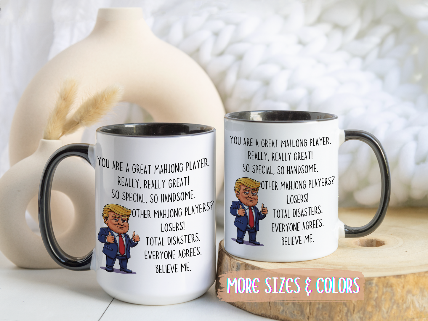 Funny Mahjong Mug – “You Are a Great Mahjong Player” Custom Made Coffee Cup | Gift for Mahjong Lovers & Players