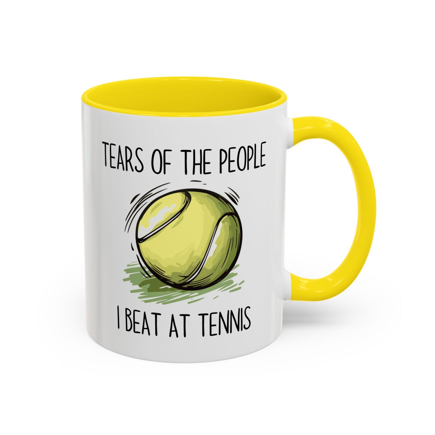 Funny Tennis Mug – “Tears of the People I Beat at Tennis” – Custom Made Tennis Player Gift – Sarcastic Sports Mug