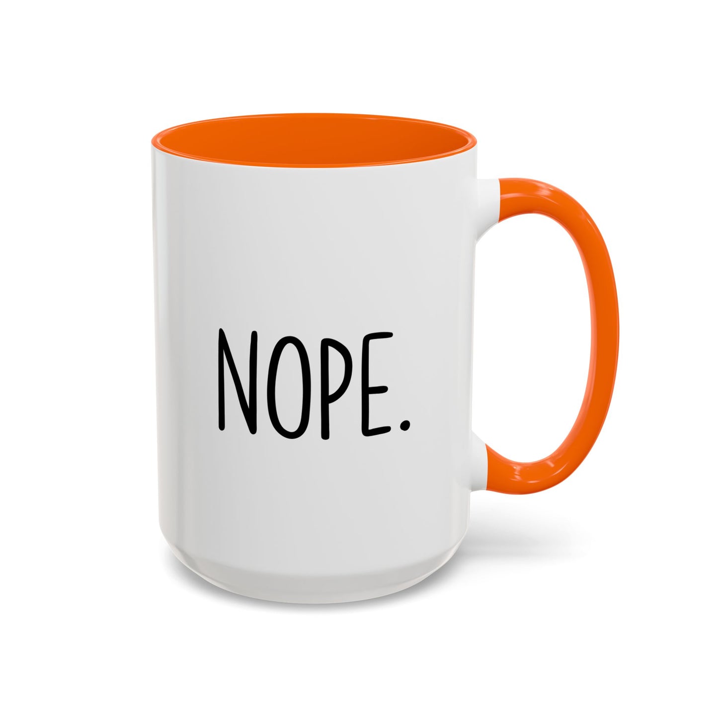 Minimalist Funny Mug – “Nope.” | Sarcastic Coffee Cup, Simple Office Humor Gift, Introvert Mug, Sassy Quote Cup