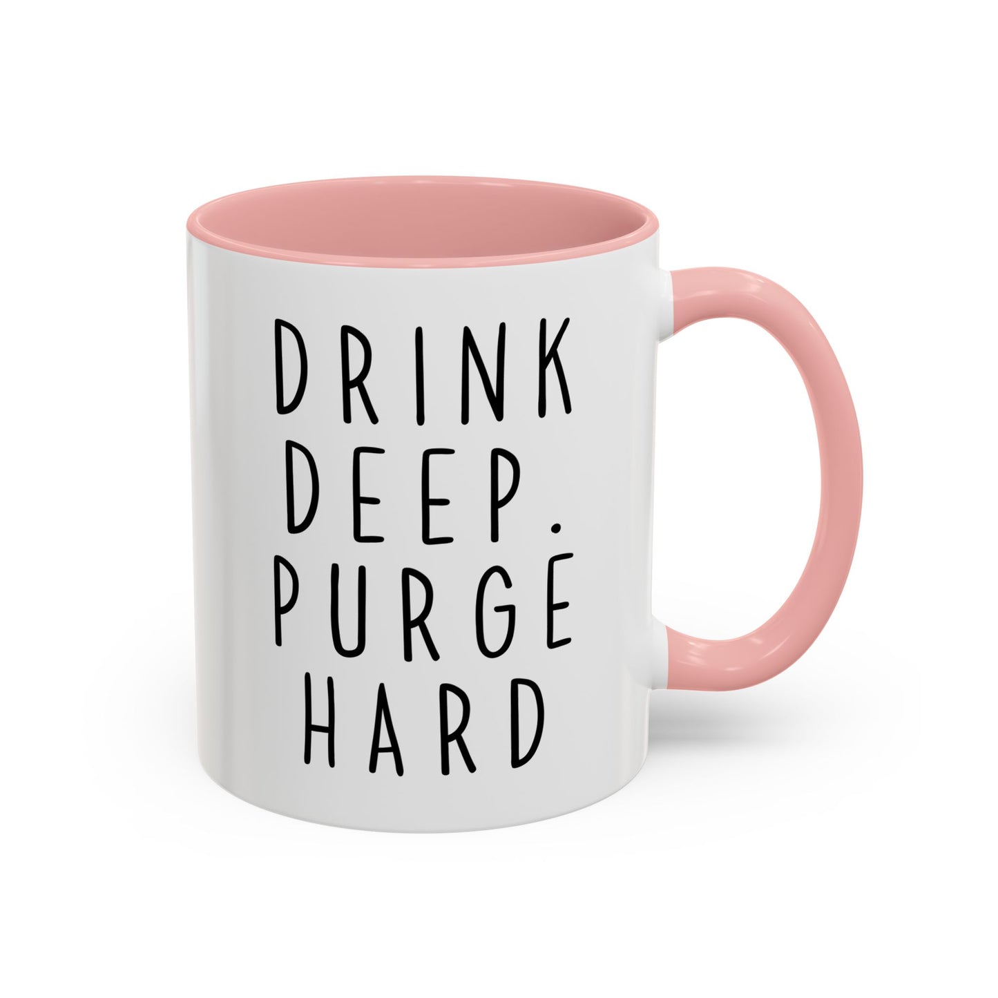 Drink Deep Purge Hard Mug | Funny Dark Humor Coffee Cup | Custom Made Gothic Gift