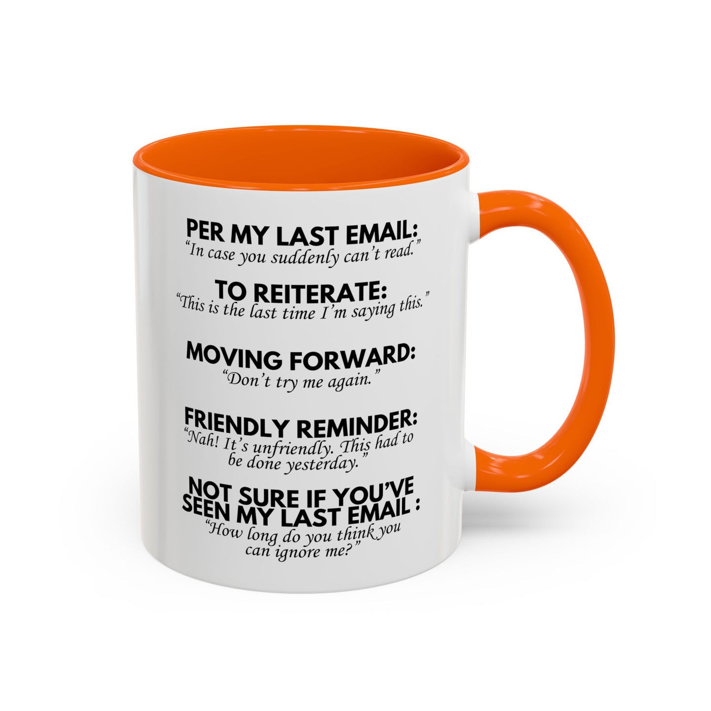 Per My Last Email Mug – Funny Work Coffee Mug | Sarcastic Office Gift for Coworkers & Bosses
