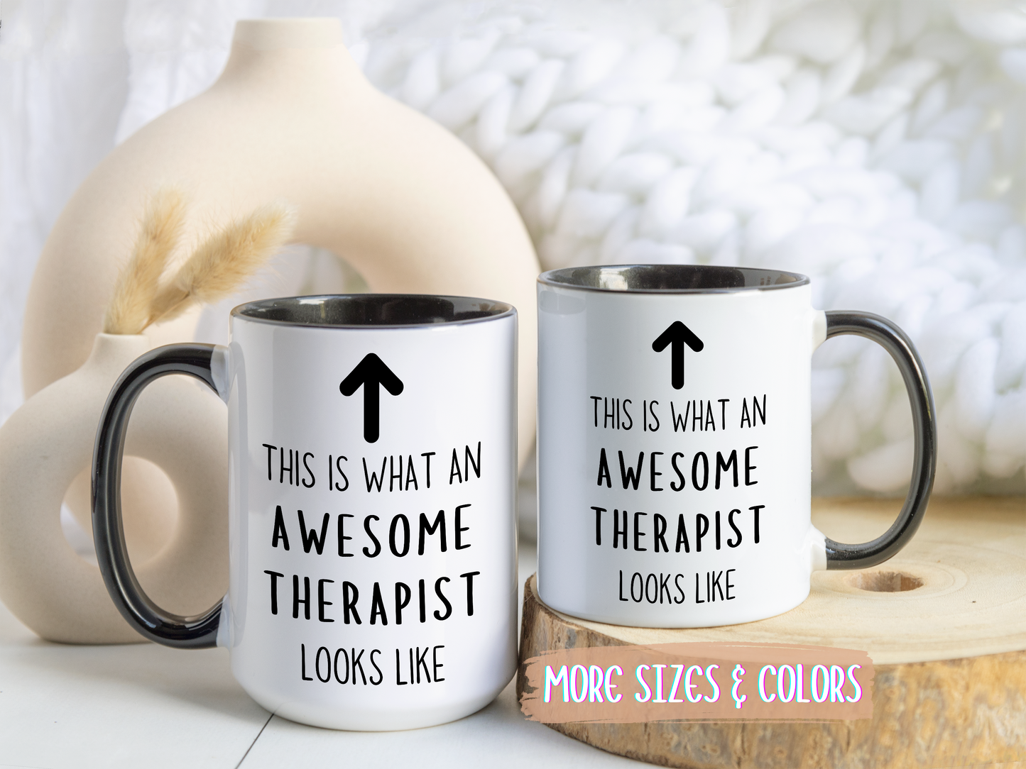 Awesome Therapist Mug – “This Is What an Awesome Therapist Looks Like” Custom Made Coffee Cup | Gift for Therapists, Counselors & Psychologists