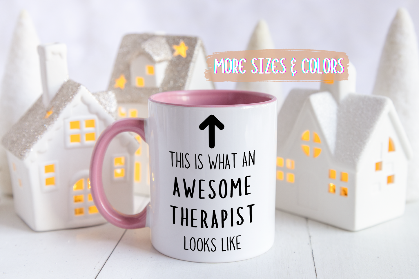 Awesome Therapist Mug – “This Is What an Awesome Therapist Looks Like” Custom Made Coffee Cup | Gift for Therapists, Counselors & Psychologists