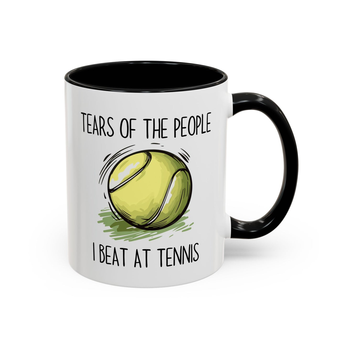 Funny Tennis Mug – “Tears of the People I Beat at Tennis” – Custom Made Tennis Player Gift – Sarcastic Sports Mug