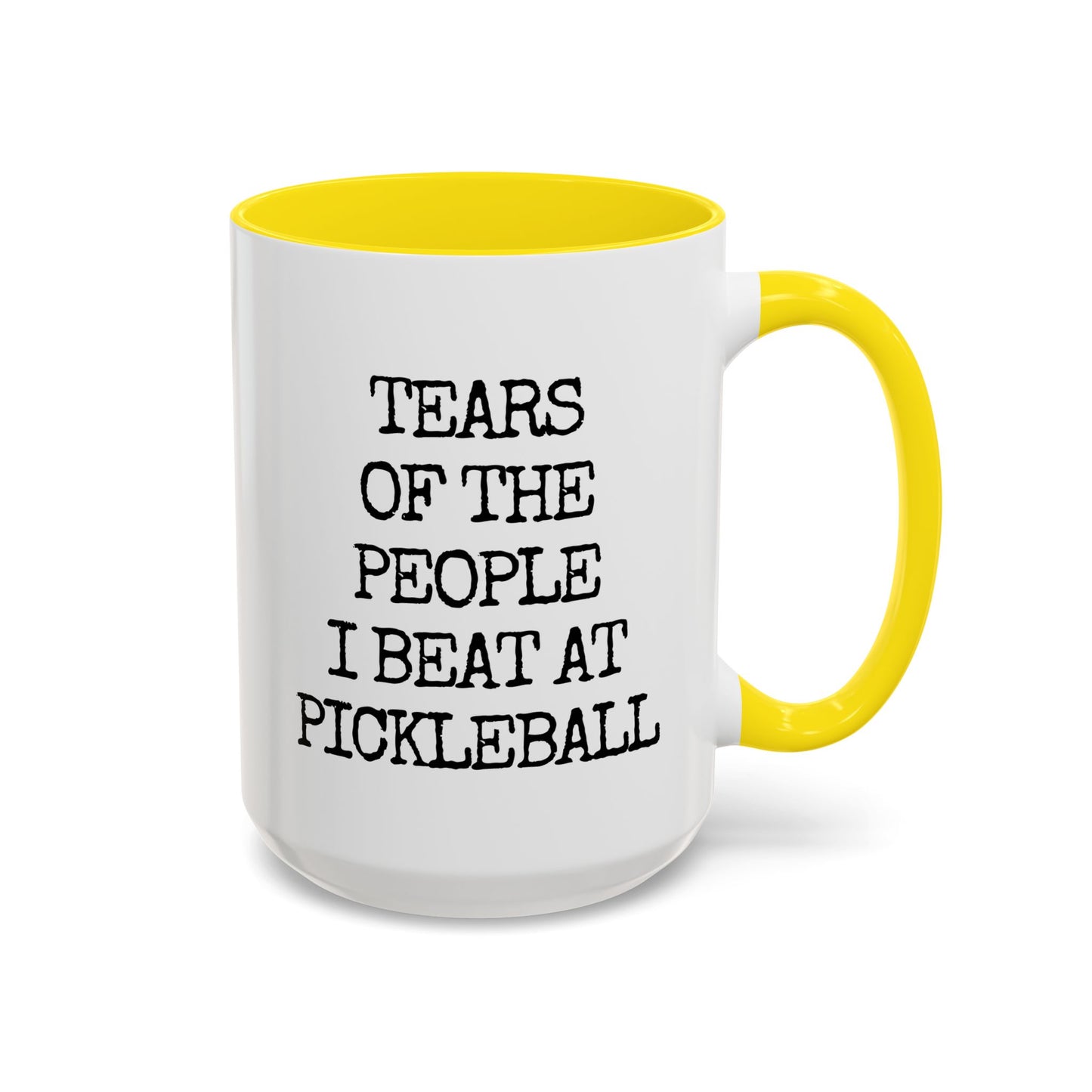 Funny Pickleball Mug – “Tears of the People I Beat at Pickleball” – Custom Made Pickleball Gift for Players & Partners