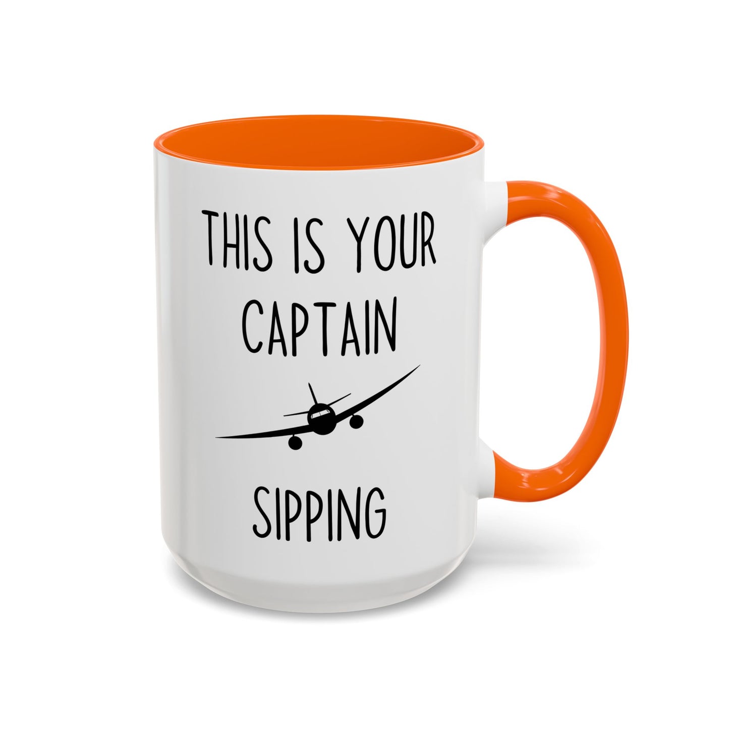 This Is Your Captain Sipping Mug | Funny Pilot Coffee Cup | Custom Made Aviation Gift