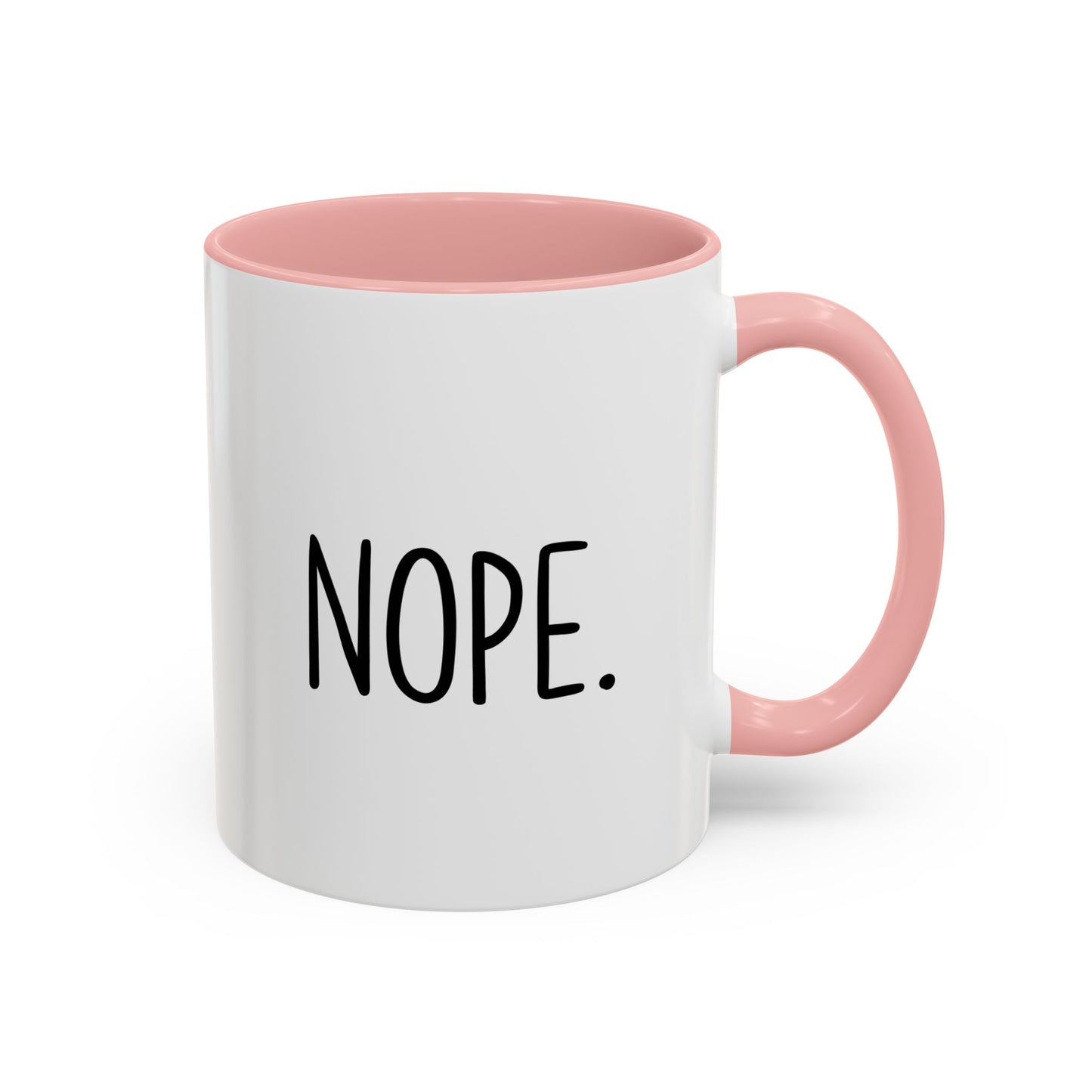 Minimalist Funny Mug – “Nope.” | Sarcastic Coffee Cup, Simple Office Humor Gift, Introvert Mug, Sassy Quote Cup