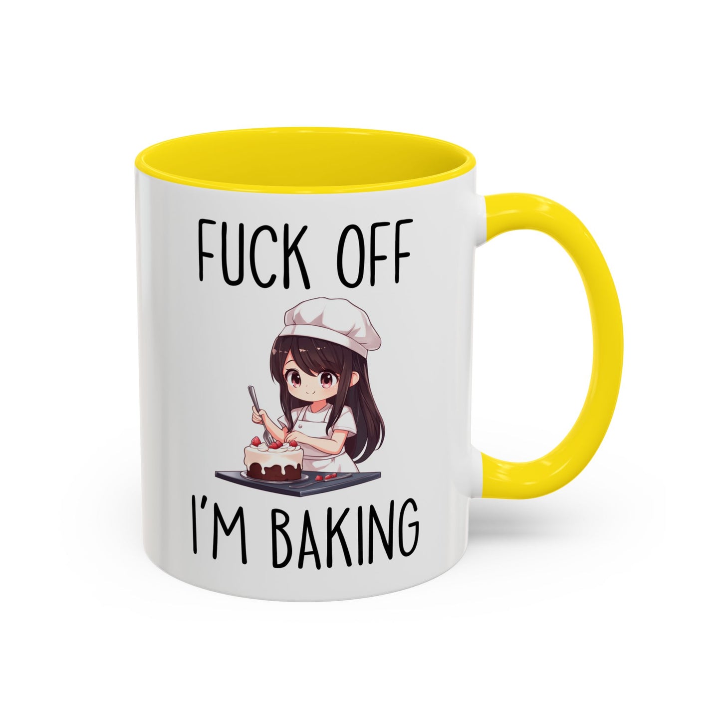 Funny Baking Mug – “F*ck Off I’m Baking” | Sarcastic Baker Gift, Cute Anime Chef Coffee Cup For Bakers & Pastry Lovers