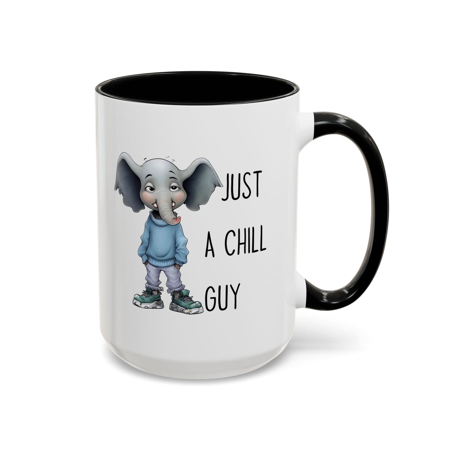 Just a Chill Guy Elephant Mug | Funny Animal Coffee Cup | Custom Made Gift for Elephant Lovers