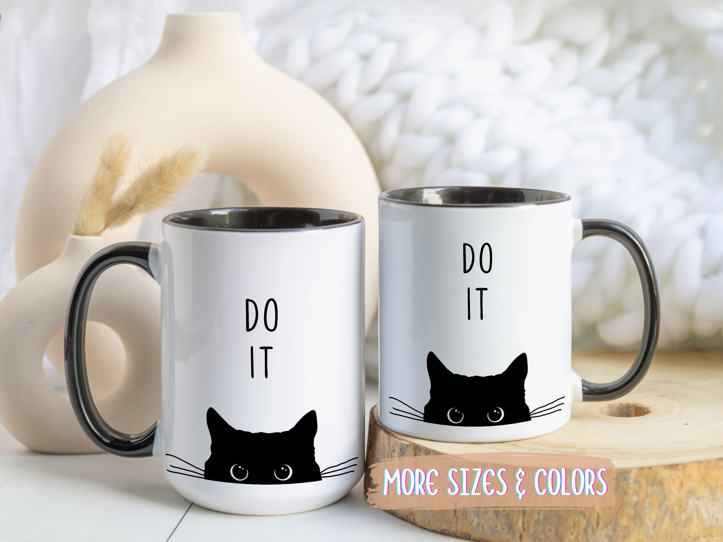 “Do It” Funny Cat Mug | Custom Made Coffee Cup for Cat Lovers & Pet Owners