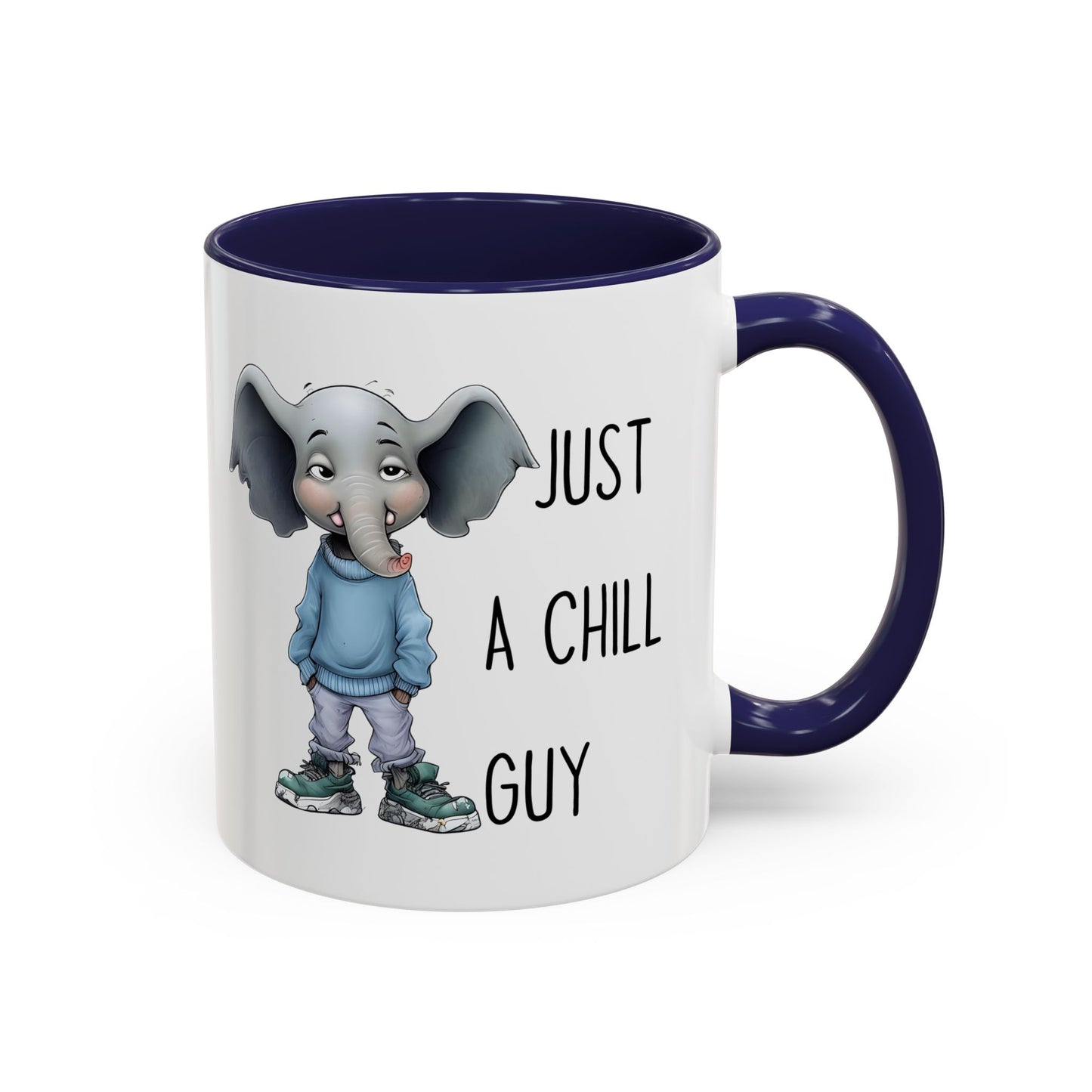 Just a Chill Guy Elephant Mug | Funny Animal Coffee Cup | Custom Made Gift for Elephant Lovers