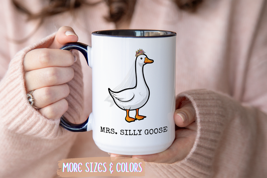 Mrs. Silly Goose Funny Mug | Custom Made Coffee Cup for Animal Lovers, Wives & Friends