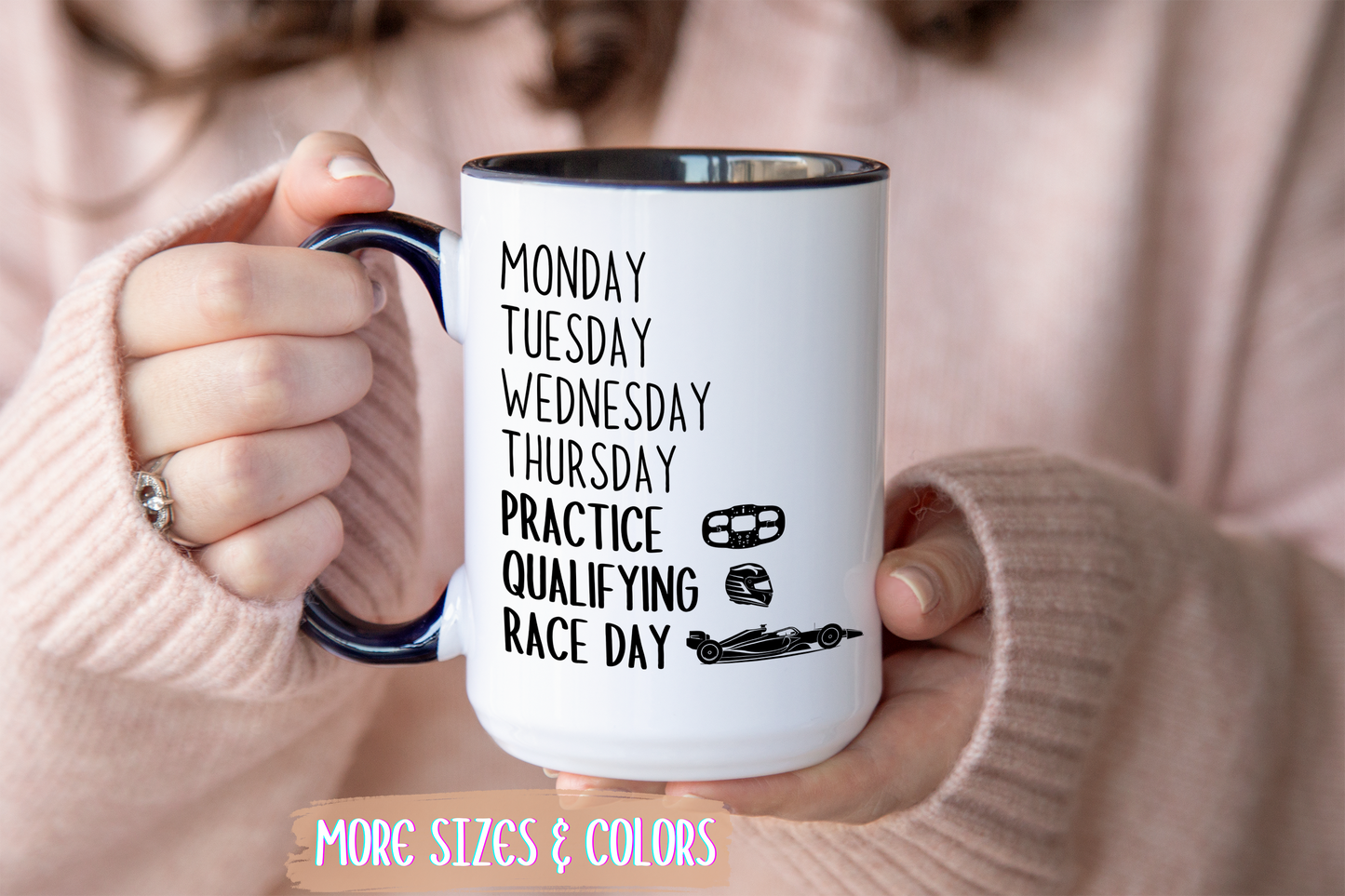 Race Week Schedule Mug | Custom Made Funny Racing Coffee Cup for Motorsports Fans