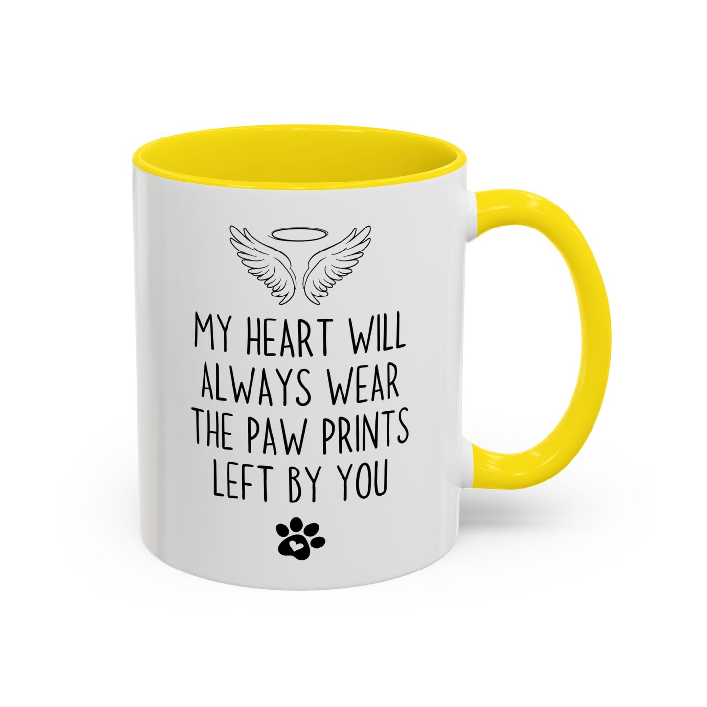 My Heart Will Always Wear the Paw Prints Left By You Mug | Pet Memorial Mug | Custom Made Remembrance Gift