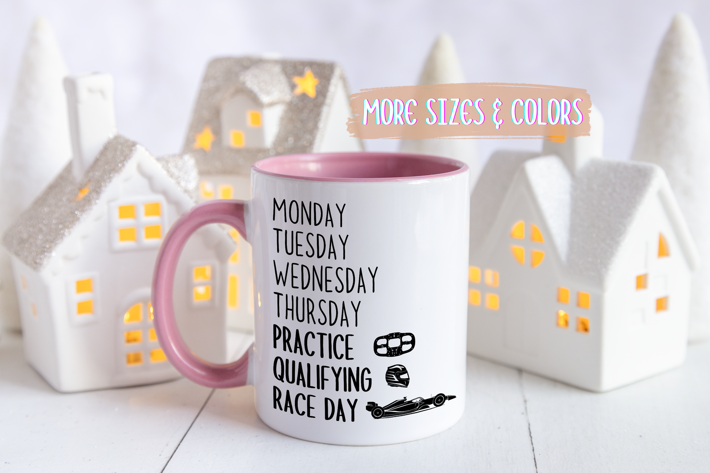 Race Week Schedule Mug | Custom Made Funny Racing Coffee Cup for Motorsports Fans