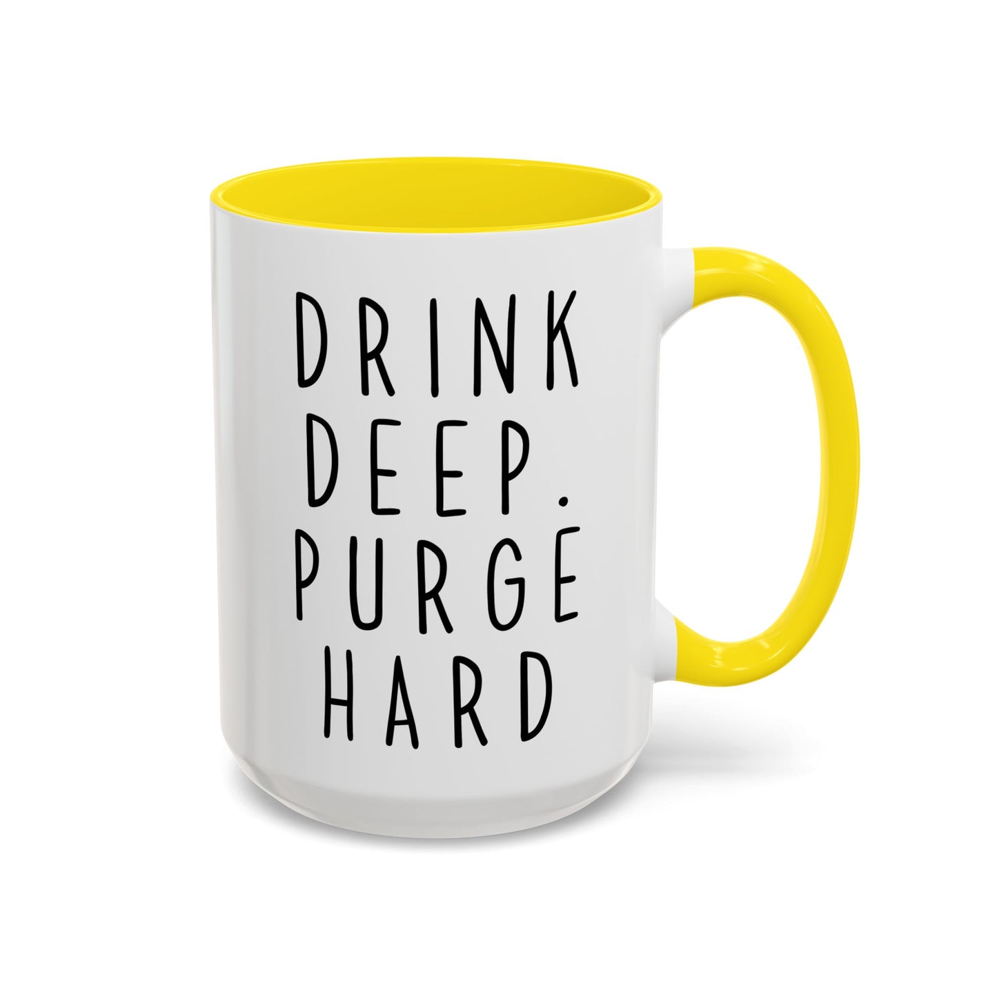 Drink Deep Purge Hard Mug | Funny Dark Humor Coffee Cup | Custom Made Gothic Gift