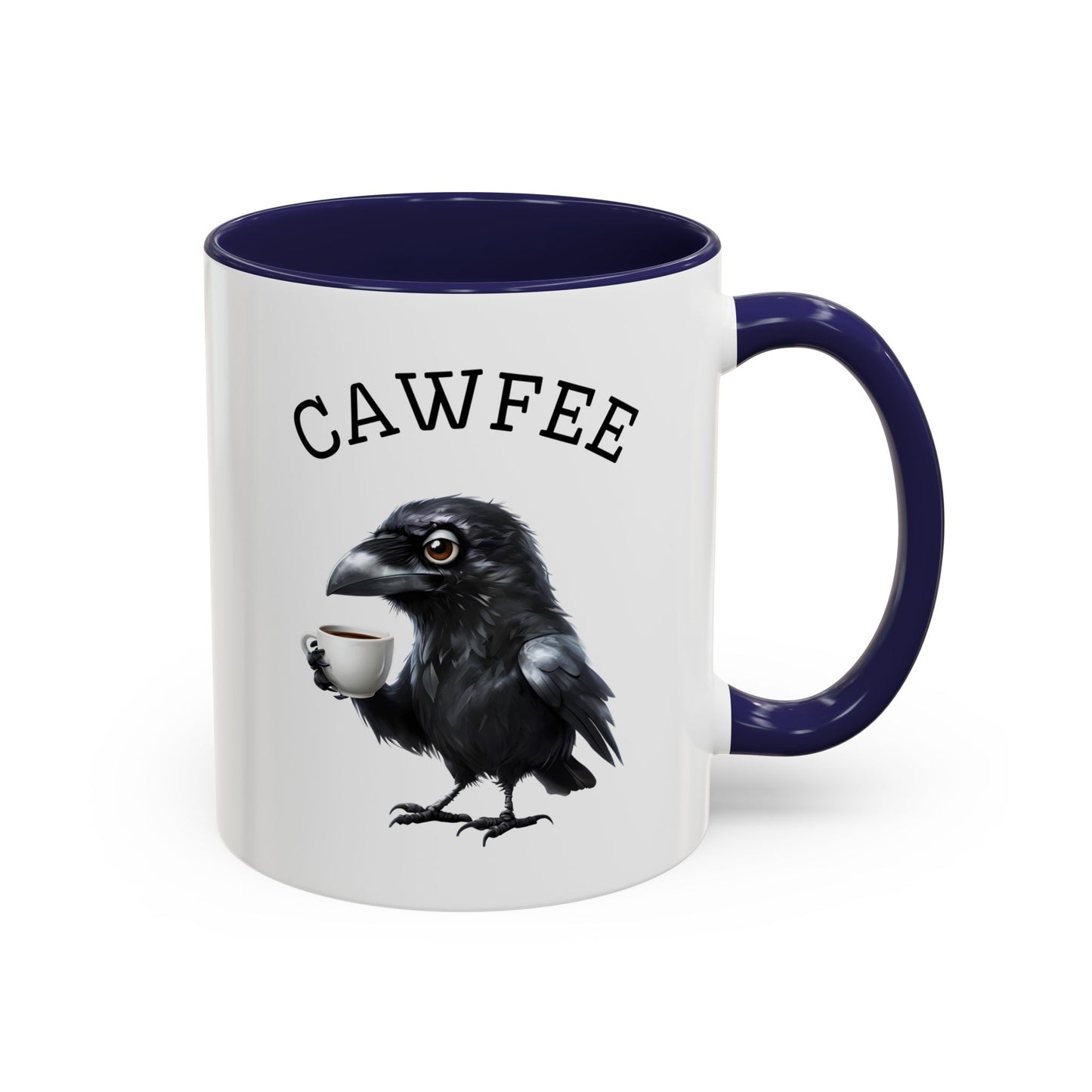 Cawfee Mug | Custom Made Funny Crow Coffee Cup for Bird Lovers
