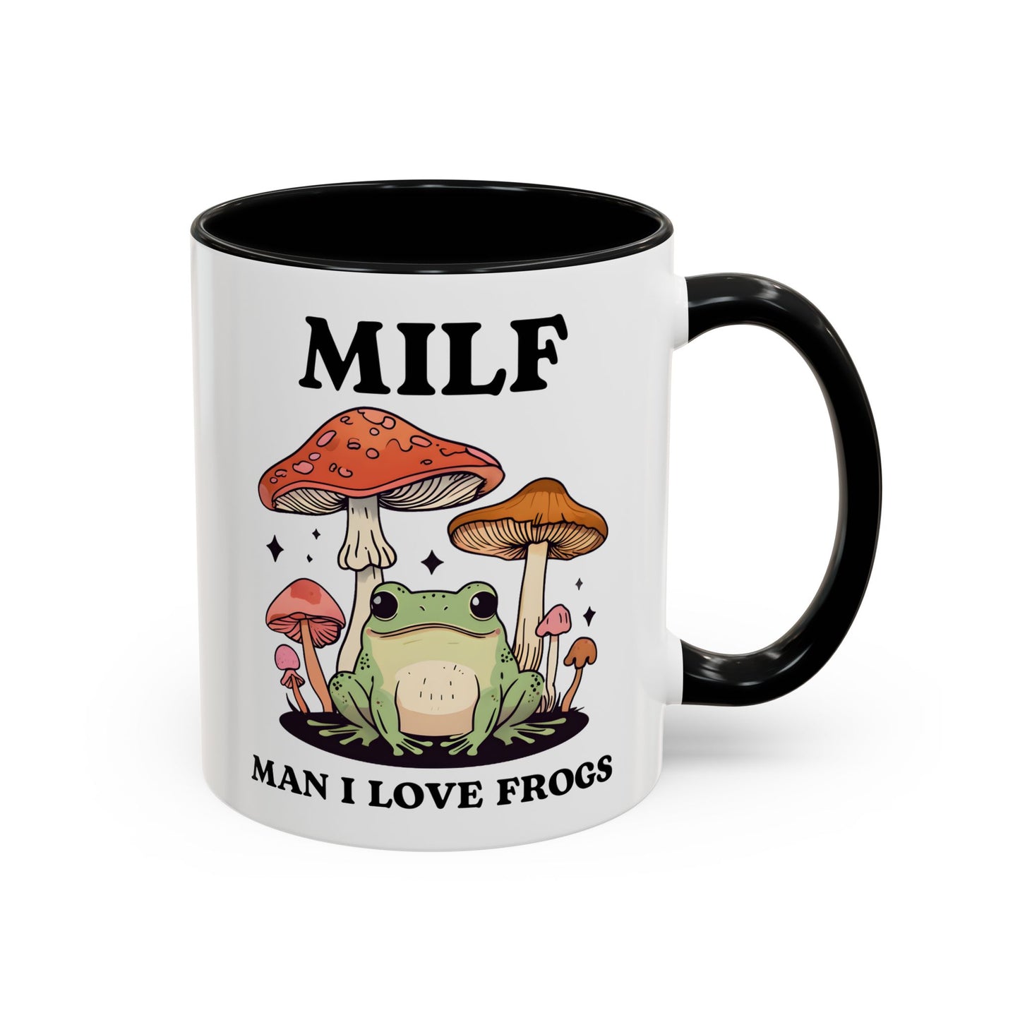 MILF Mug – Man I Love Frogs | Funny Frog Lover Mug | Cottagecore Mushroom Aesthetic Gift
