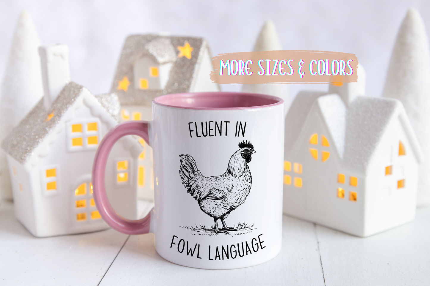 Fluent in Fowl Language Mug | Custom Made Funny Chicken Coffee Cup Gift