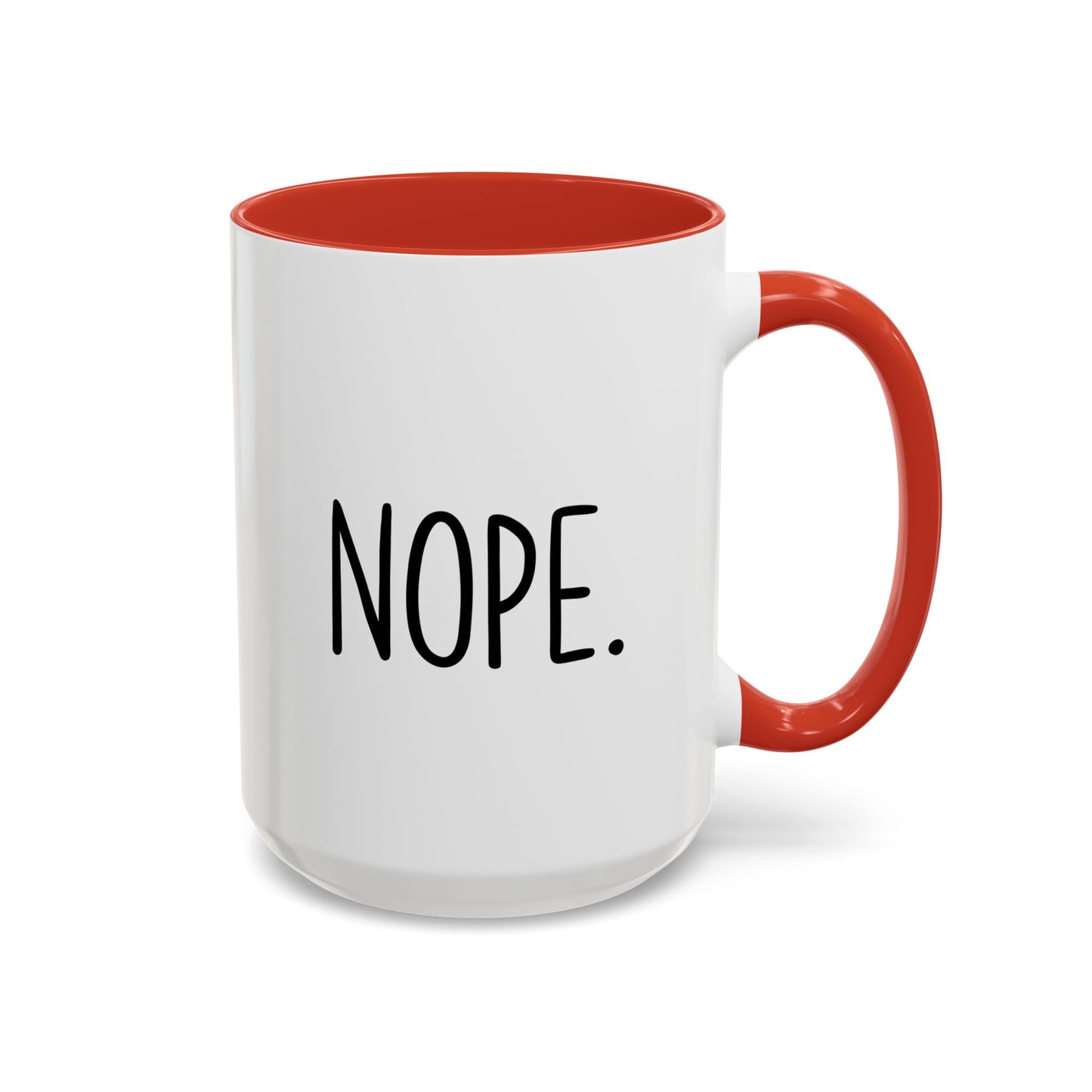 Minimalist Funny Mug – “Nope.” | Sarcastic Coffee Cup, Simple Office Humor Gift, Introvert Mug, Sassy Quote Cup