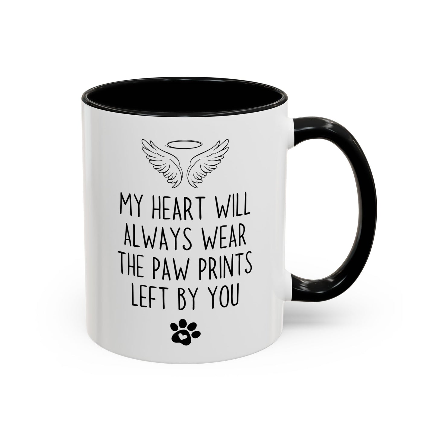 My Heart Will Always Wear the Paw Prints Left By You Mug | Pet Memorial Mug | Custom Made Remembrance Gift