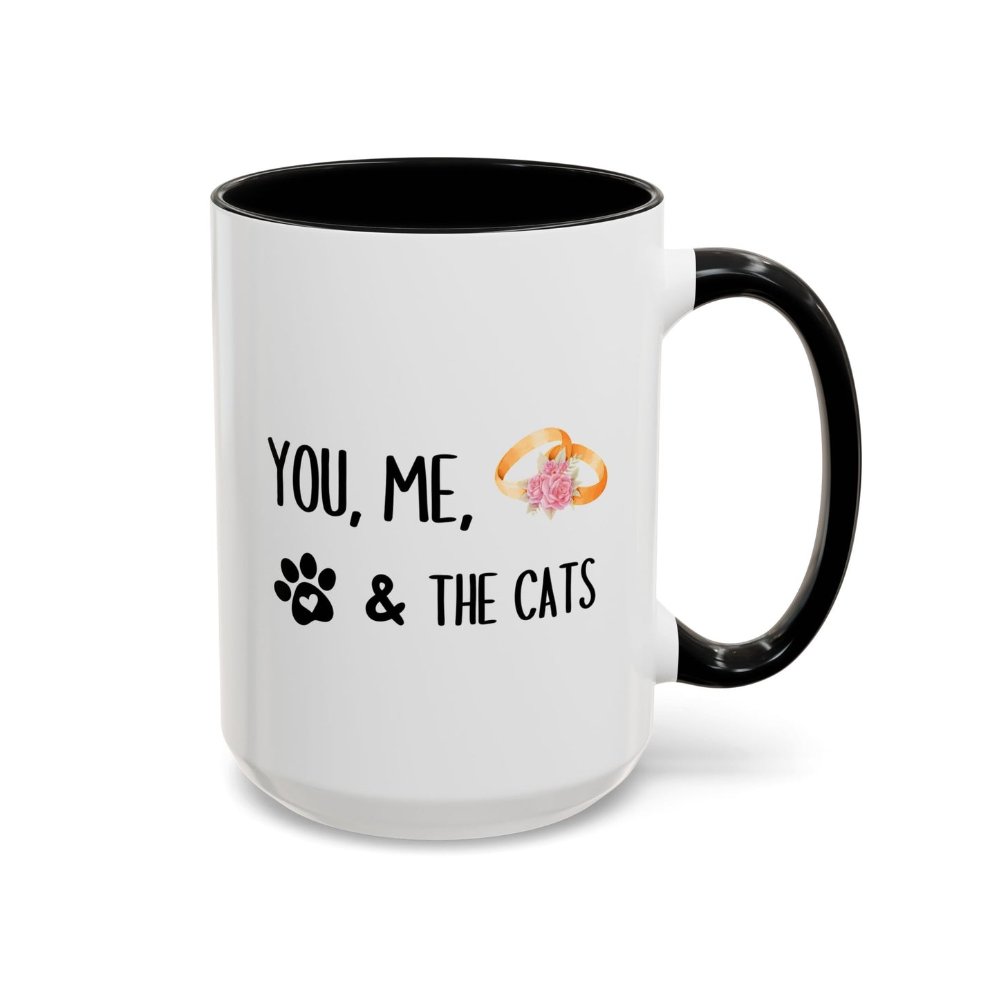 You, Me, & The Cats Mug | Cute Cat Lover Couple Gift | Custom Made Coffee Cup
