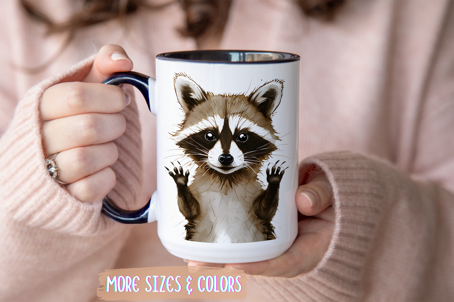Cute Raccoon Mug | Adorable Woodland Animal Custom Made Coffee Cup