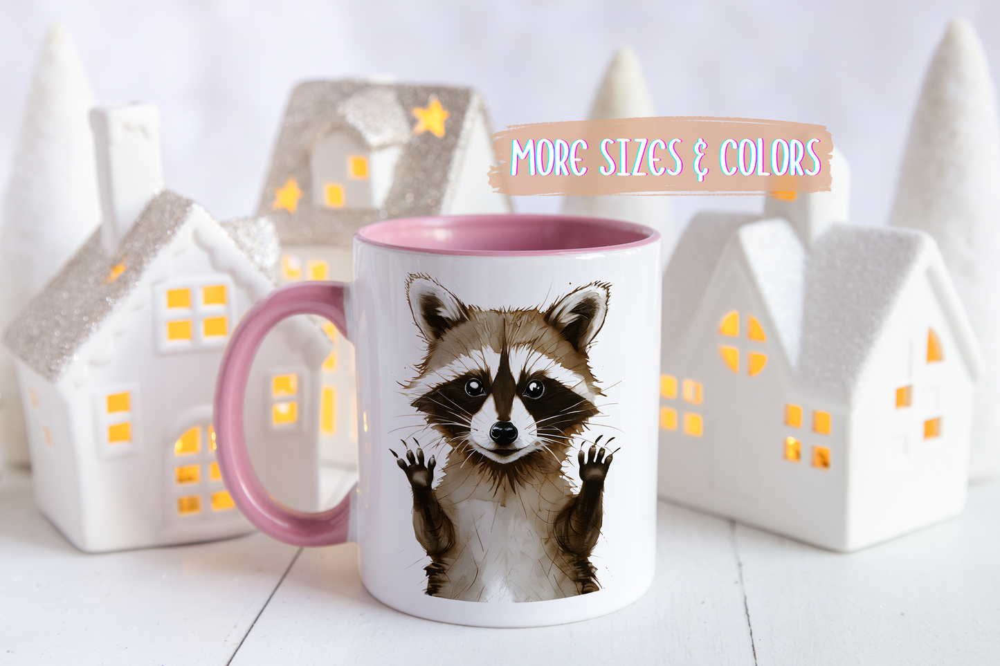 Cute Raccoon Mug | Adorable Woodland Animal Custom Made Coffee Cup