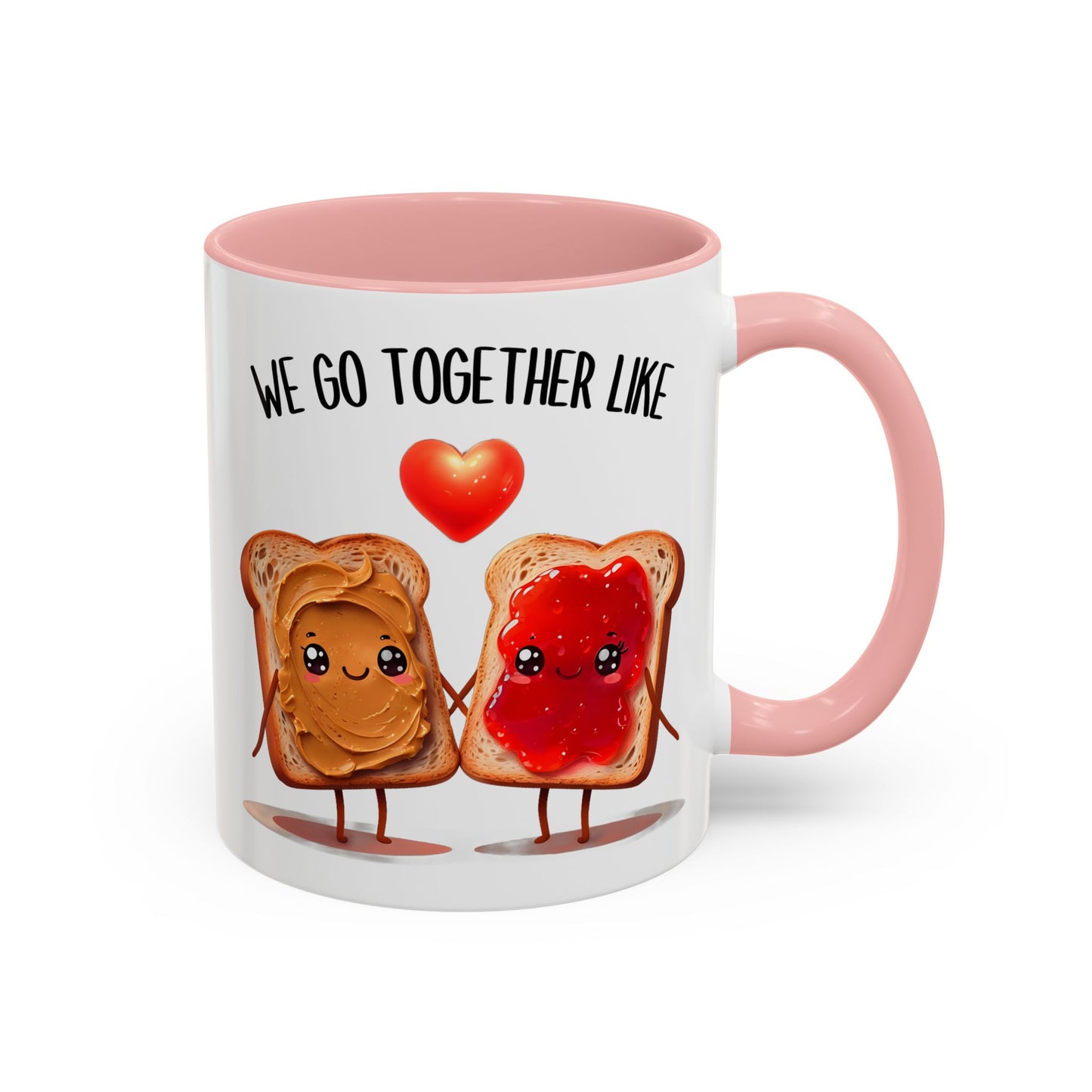 We Go Together Like Peanut Butter & Jelly Mug – Cute Couple Coffee Cup | Funny Valentine’s Gift for Him or Her