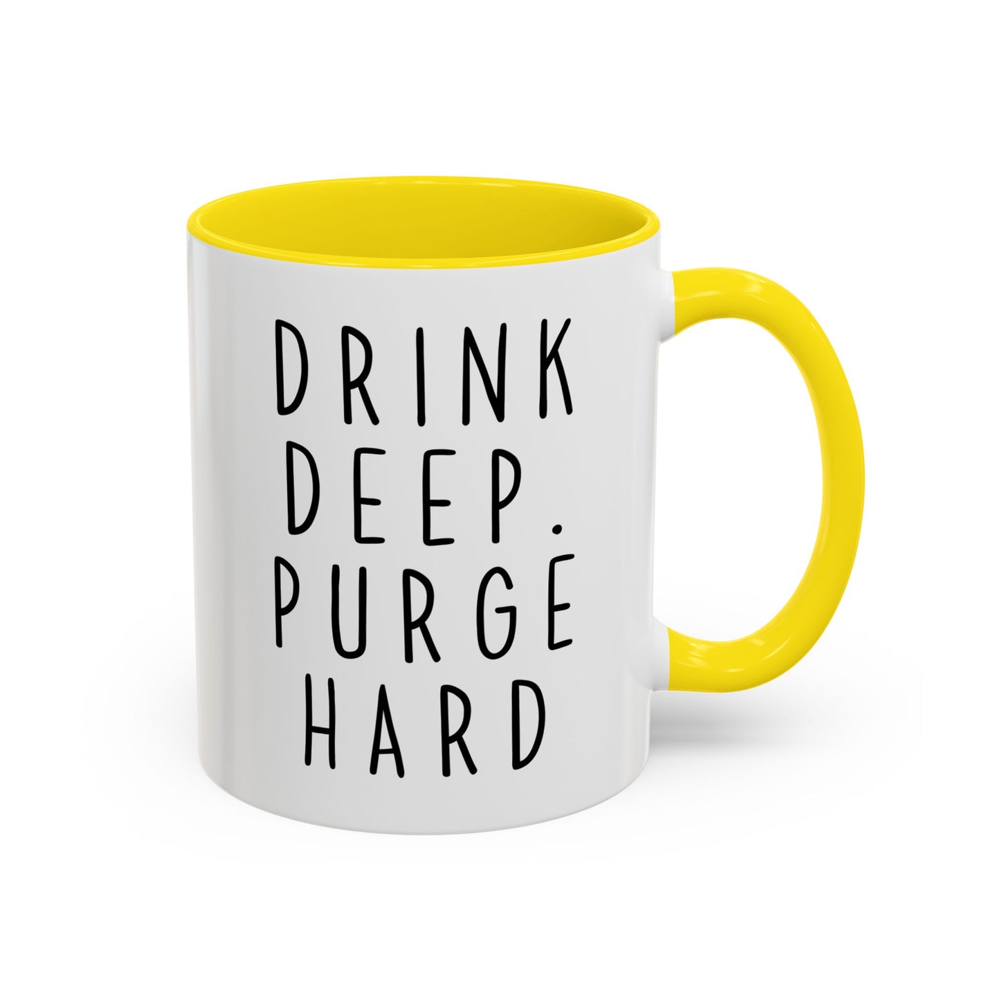 Drink Deep Purge Hard Mug | Funny Dark Humor Coffee Cup | Custom Made Gothic Gift