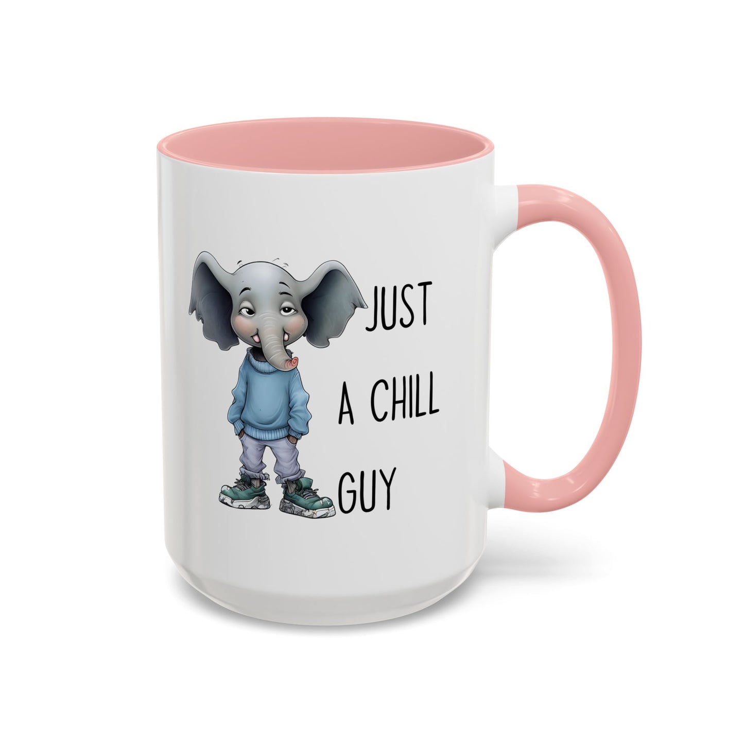 Just a Chill Guy Elephant Mug | Funny Animal Coffee Cup | Custom Made Gift for Elephant Lovers