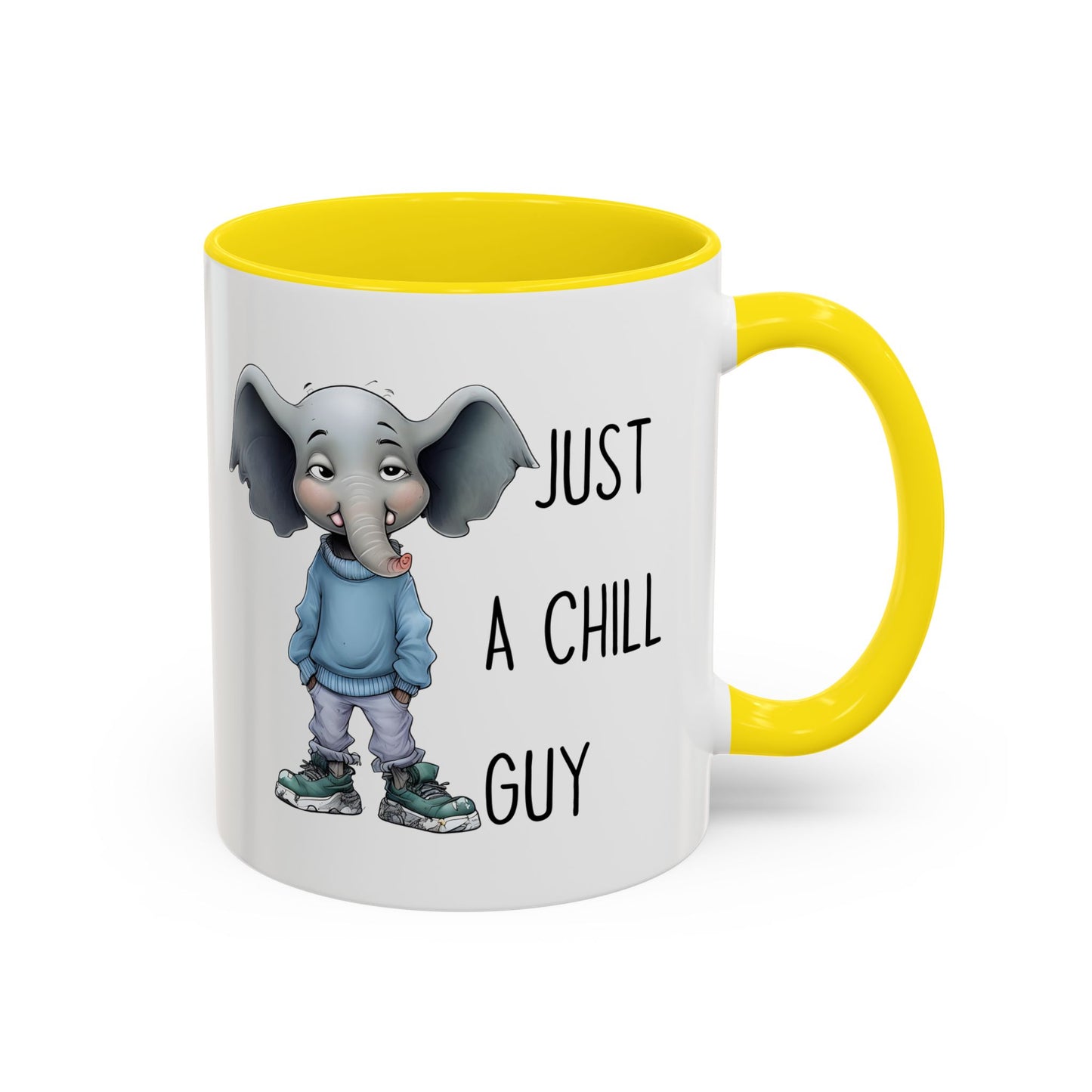 Just a Chill Guy Elephant Mug | Funny Animal Coffee Cup | Custom Made Gift for Elephant Lovers