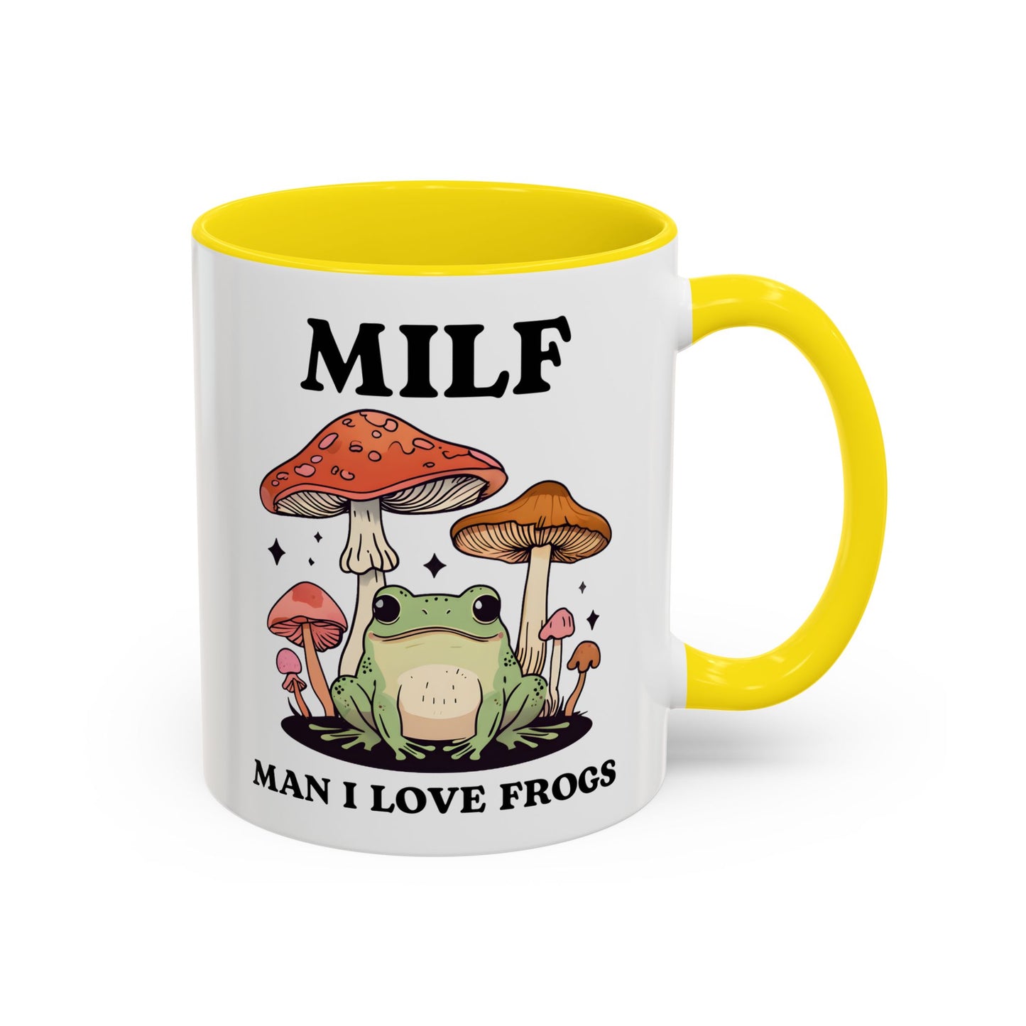 MILF Mug – Man I Love Frogs | Funny Frog Lover Mug | Cottagecore Mushroom Aesthetic Gift