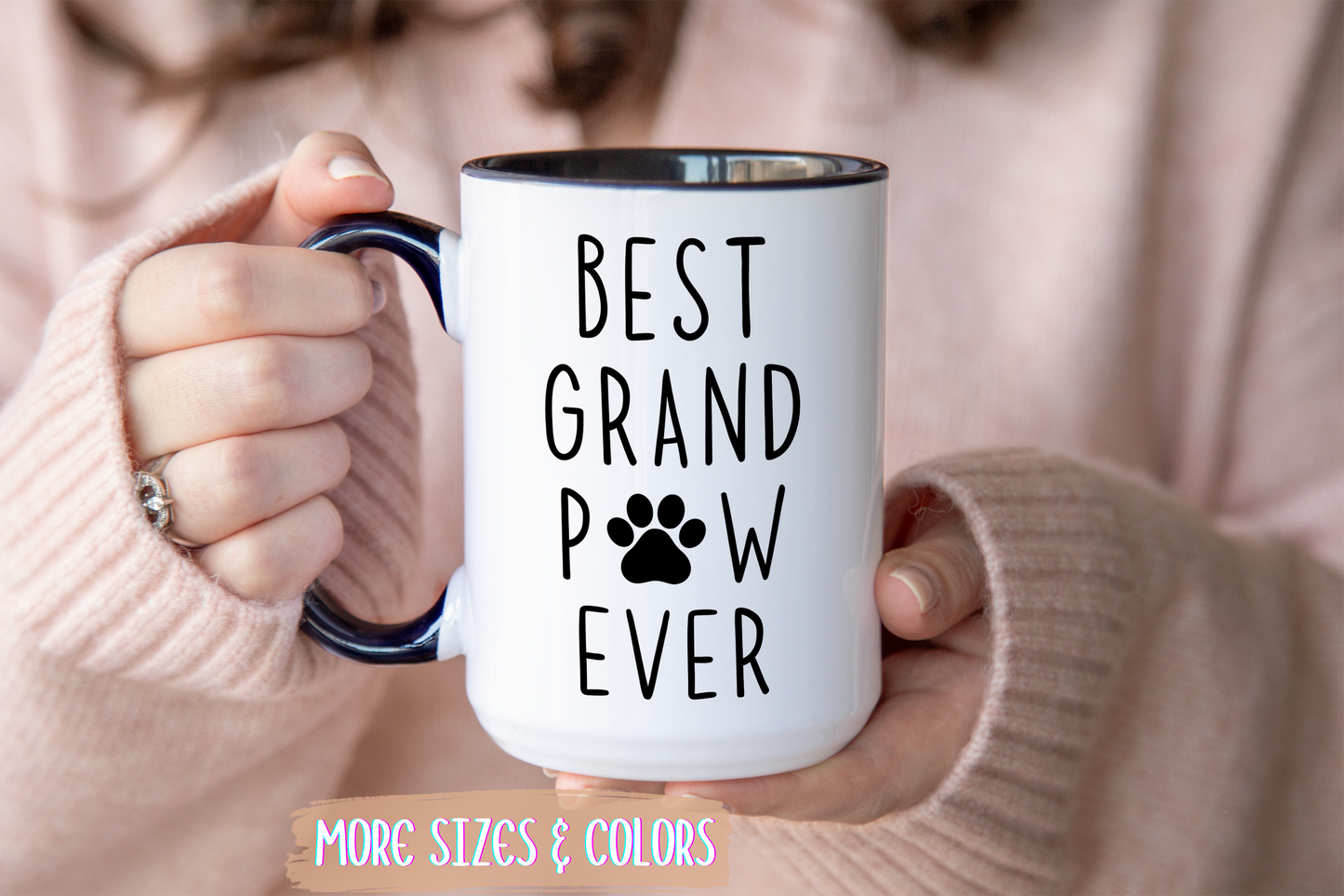Best Grand Paw Ever Mug | Funny Pet Lover Gift | Custom Made Dog Grandpa Coffee Cup