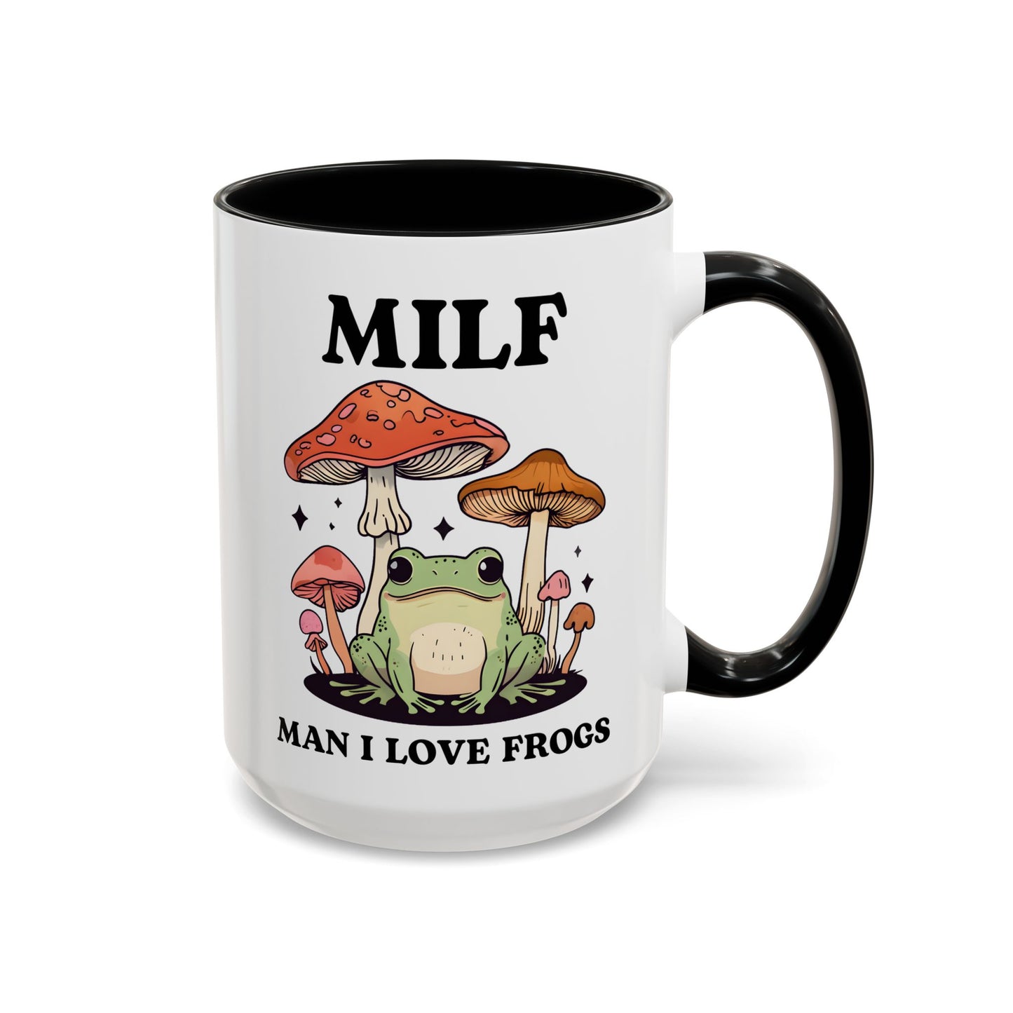 MILF Mug – Man I Love Frogs | Funny Frog Lover Mug | Cottagecore Mushroom Aesthetic Gift