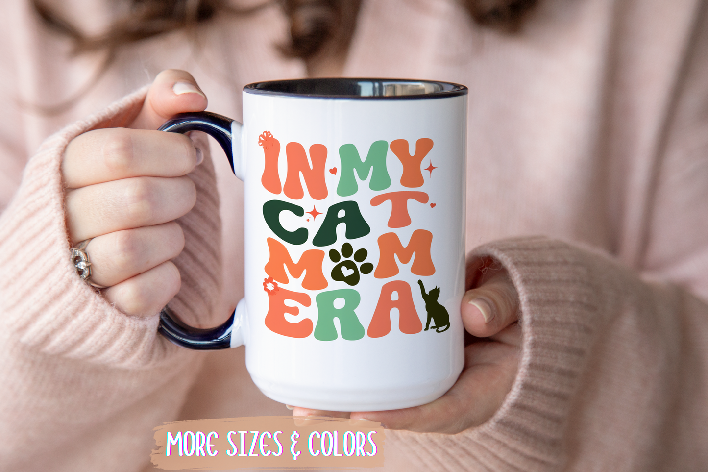 In My Cat Mom Era Mug | Retro Cat Lover Gift | Custom Made Coffee Cup for Cat Moms