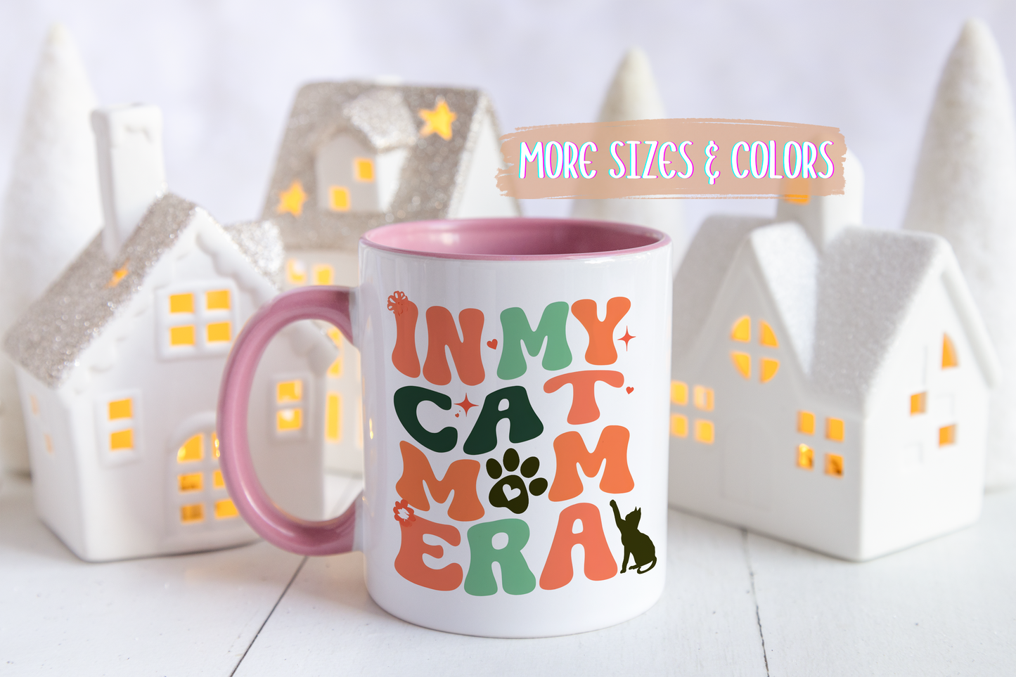 In My Cat Mom Era Mug | Retro Cat Lover Gift | Custom Made Coffee Cup for Cat Moms