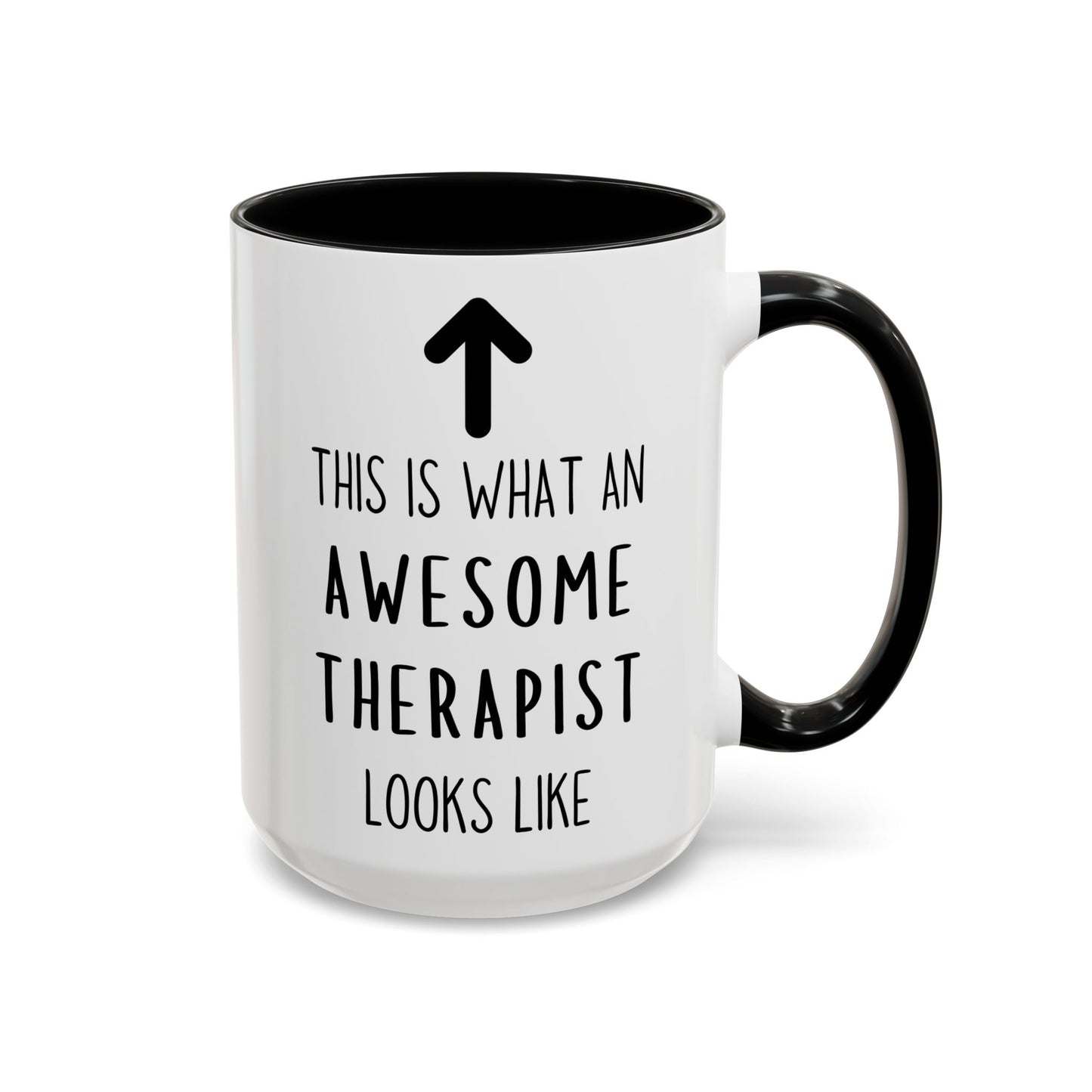 Awesome Therapist Mug – “This Is What an Awesome Therapist Looks Like” Custom Made Coffee Cup | Gift for Therapists, Counselors & Psychologists