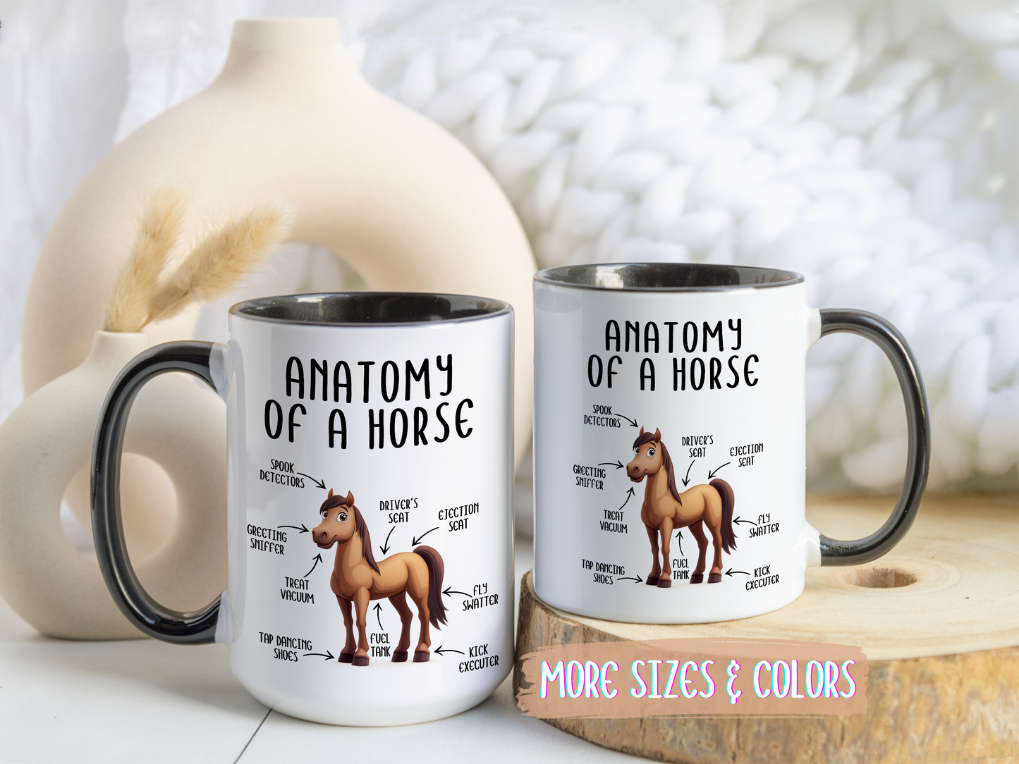 Anatomy of a Horse Mug | Funny Horse Lover Gift | Custom Made Equestrian Coffee Cup