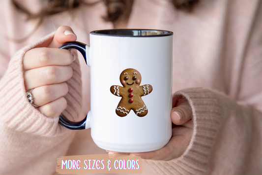 Gingerbread Man Mug | Cute Christmas Mug | Custom Made Holiday Coffee Cup