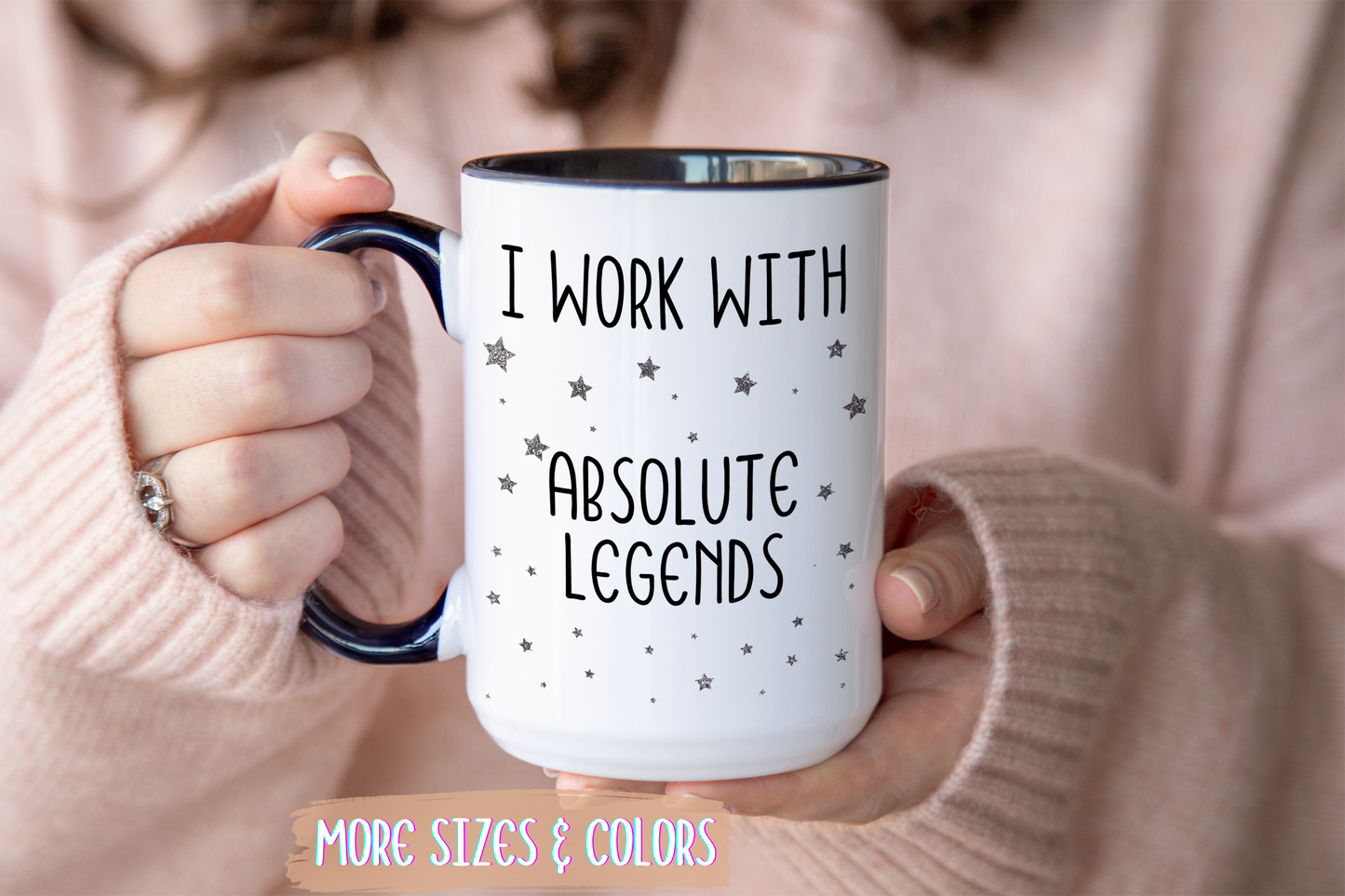 I Work With Absolute Legends Mug | Funny Coworker Gift | Custom Made Office Coffee Cup