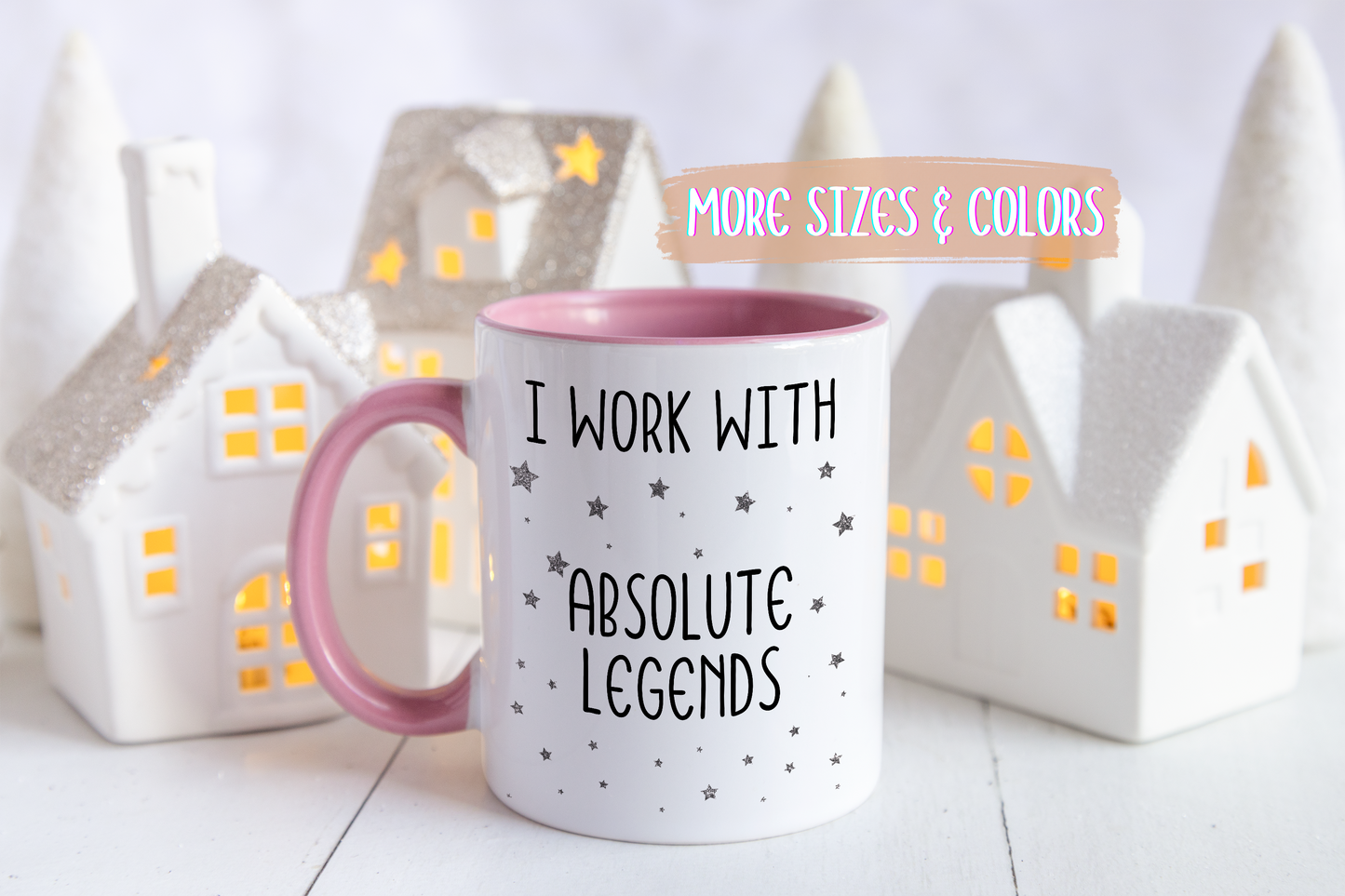 I Work With Absolute Legends Mug | Funny Coworker Gift | Custom Made Office Coffee Cup