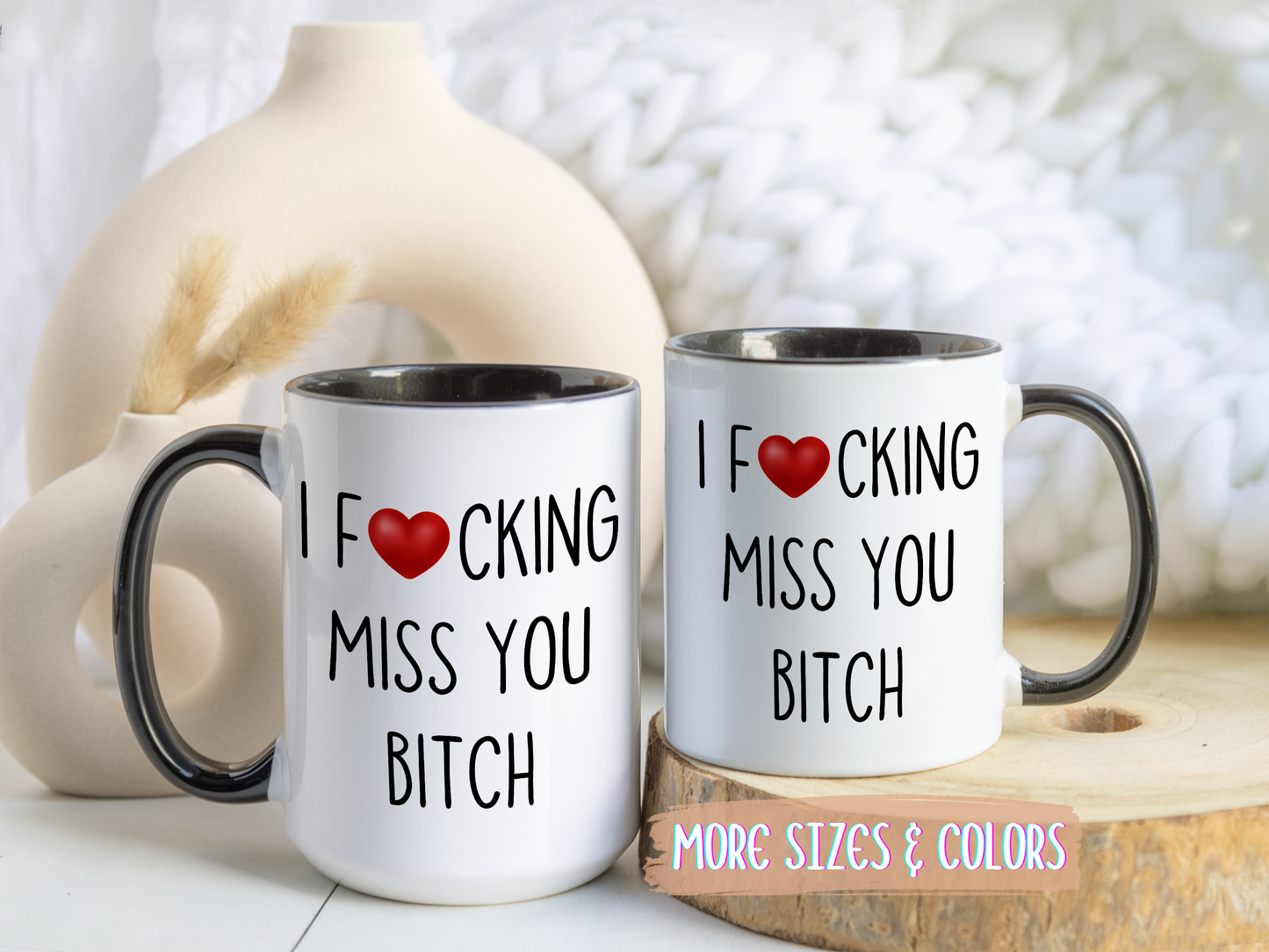 I Freaking Miss You Mug | Funny Friendship Gift | Custom Made Best Friend Coffee Cup