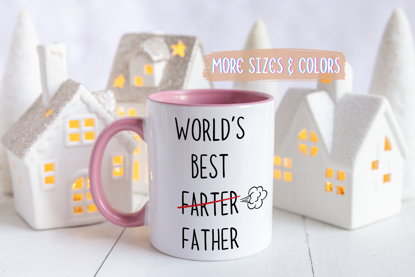 Funny Dad Mug – “World’s Best Farter Father” | Hilarious Father’s Day Coffee Cup Gift from Son or Daughter