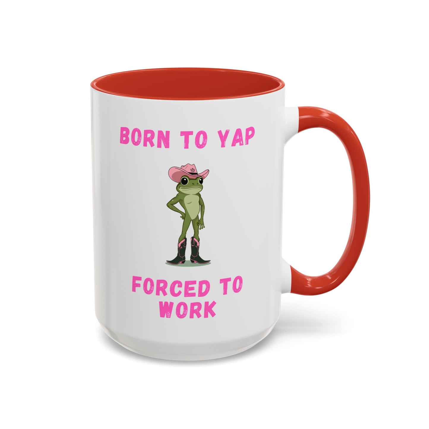 Born To Yap Forced To Work Mug | Funny Frog Coffee Cup | Custom Made Gift for Coworkers & Friends