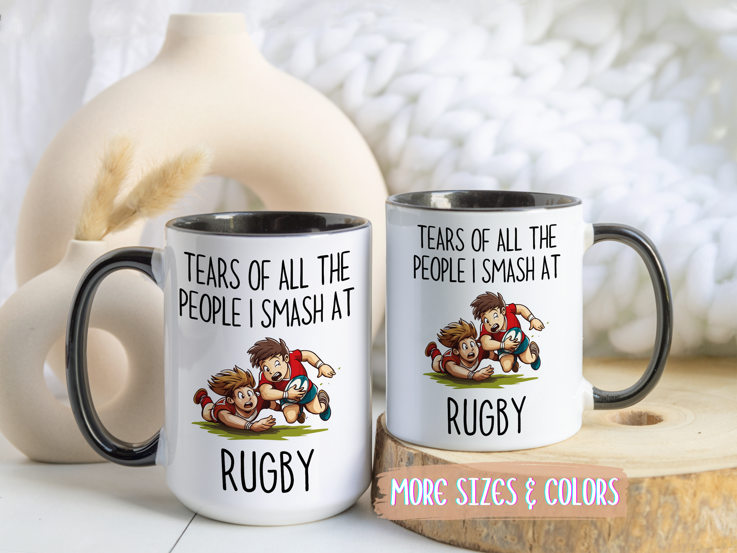 Tears of All the People I Smash at Rugby Mug | Funny Rugby Player Gift | Custom Made Sports Coffee Cup