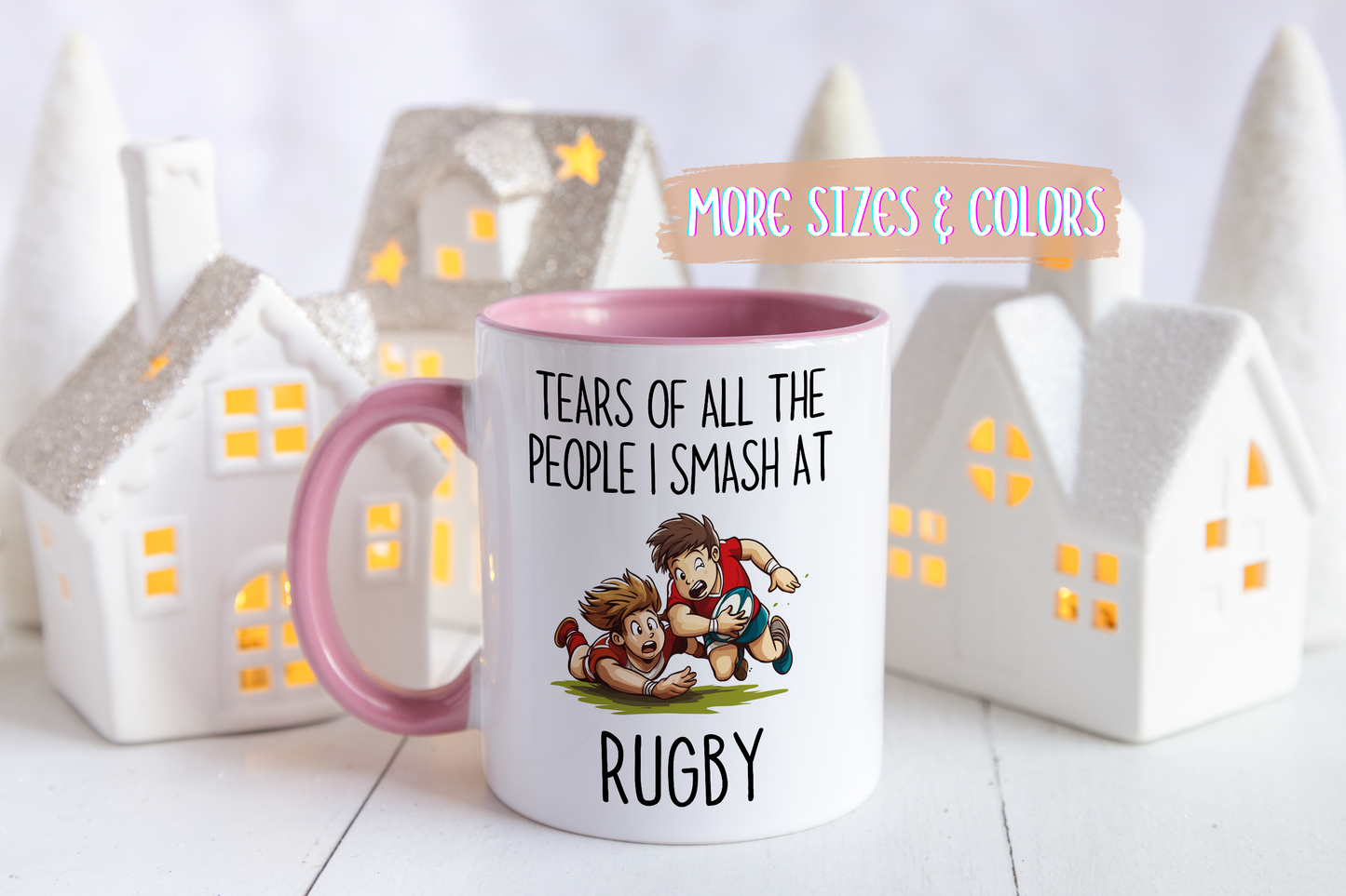 Tears of All the People I Smash at Rugby Mug | Funny Rugby Player Gift | Custom Made Sports Coffee Cup